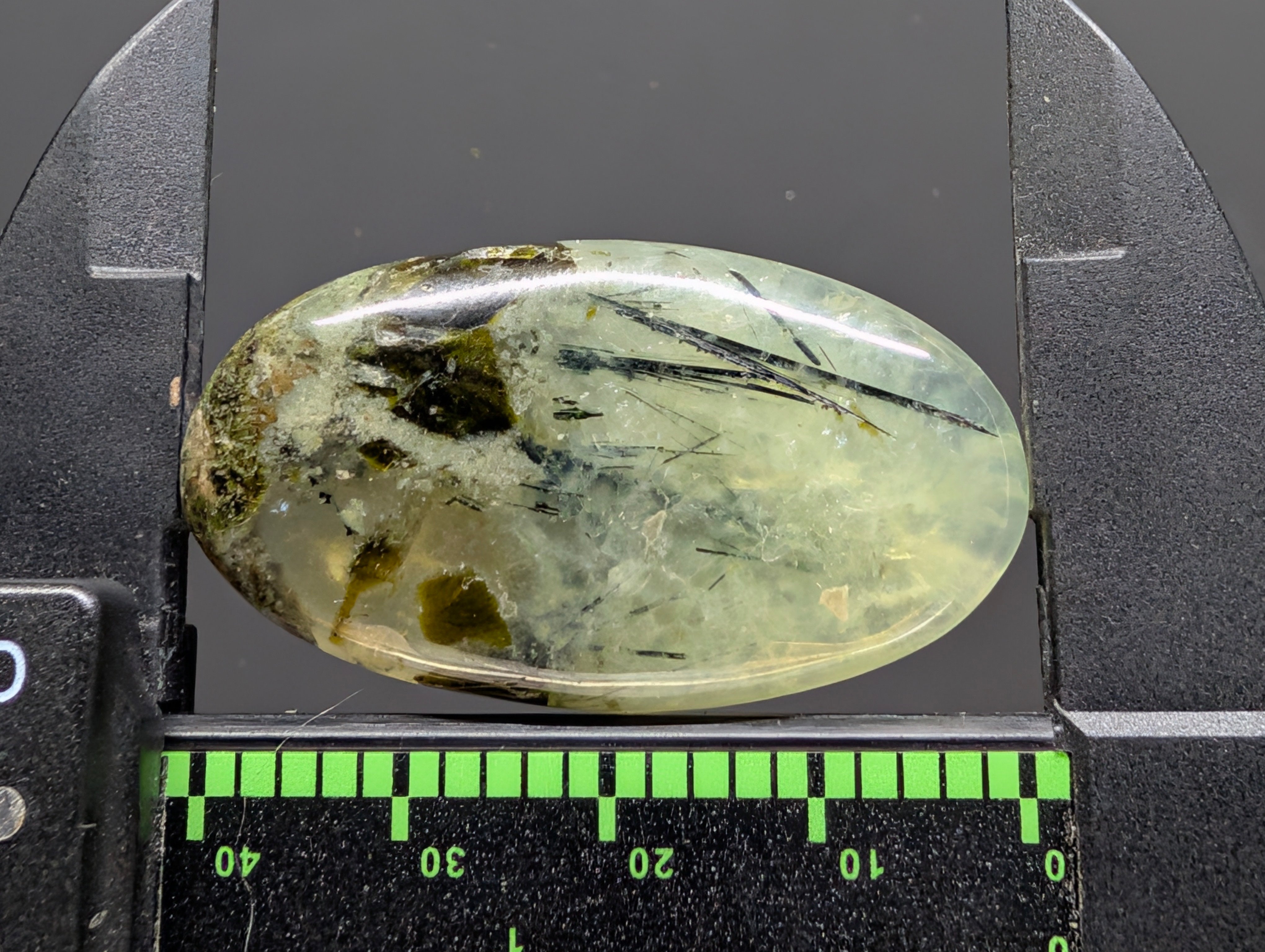 Prehnite – Quebec – Jeffrey Mine – 1 pc Cabochon by Sacred Alchemy Studios