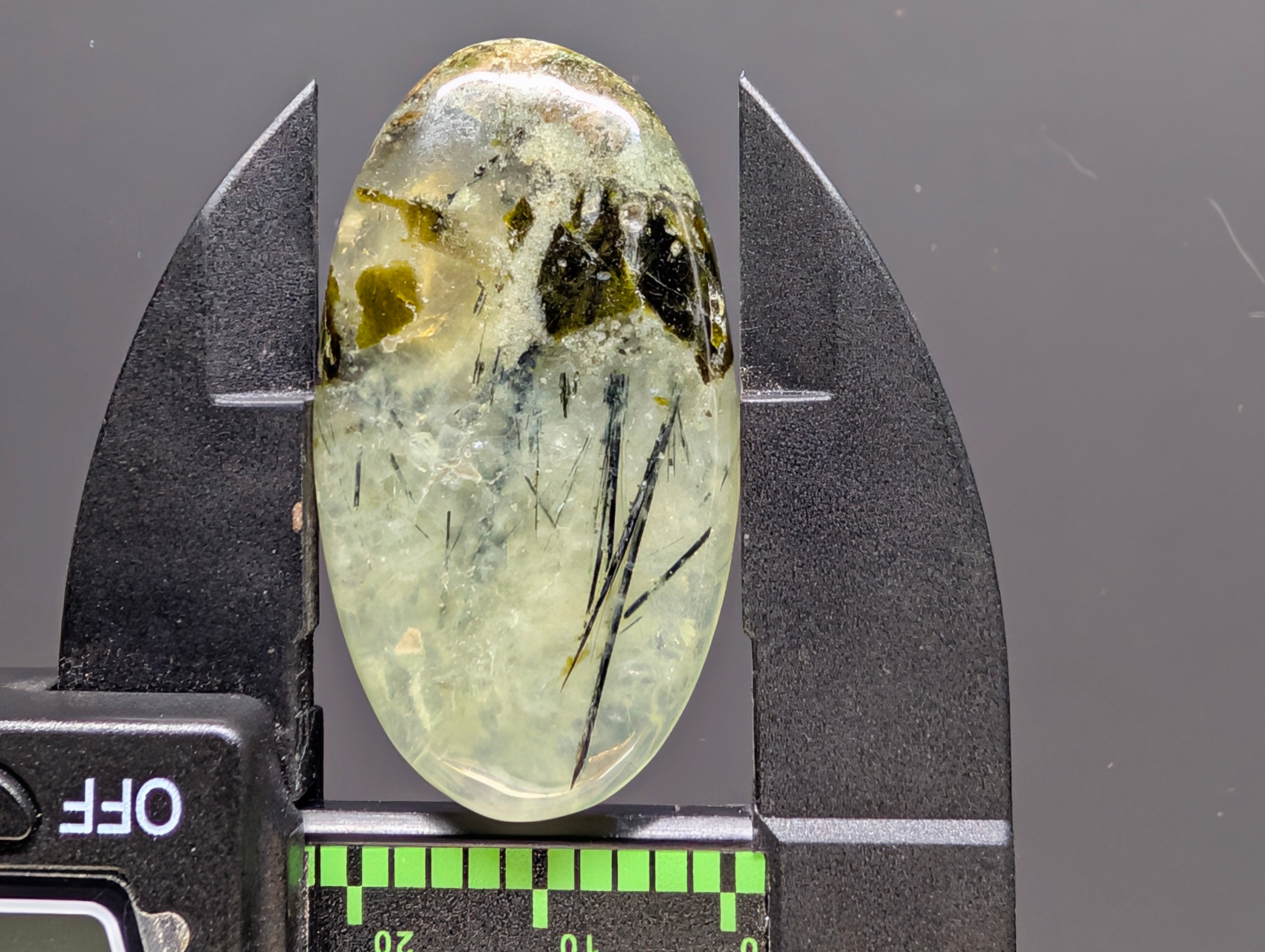 Prehnite – Quebec – Jeffrey Mine – 1 pc Cabochon by Sacred Alchemy Studios