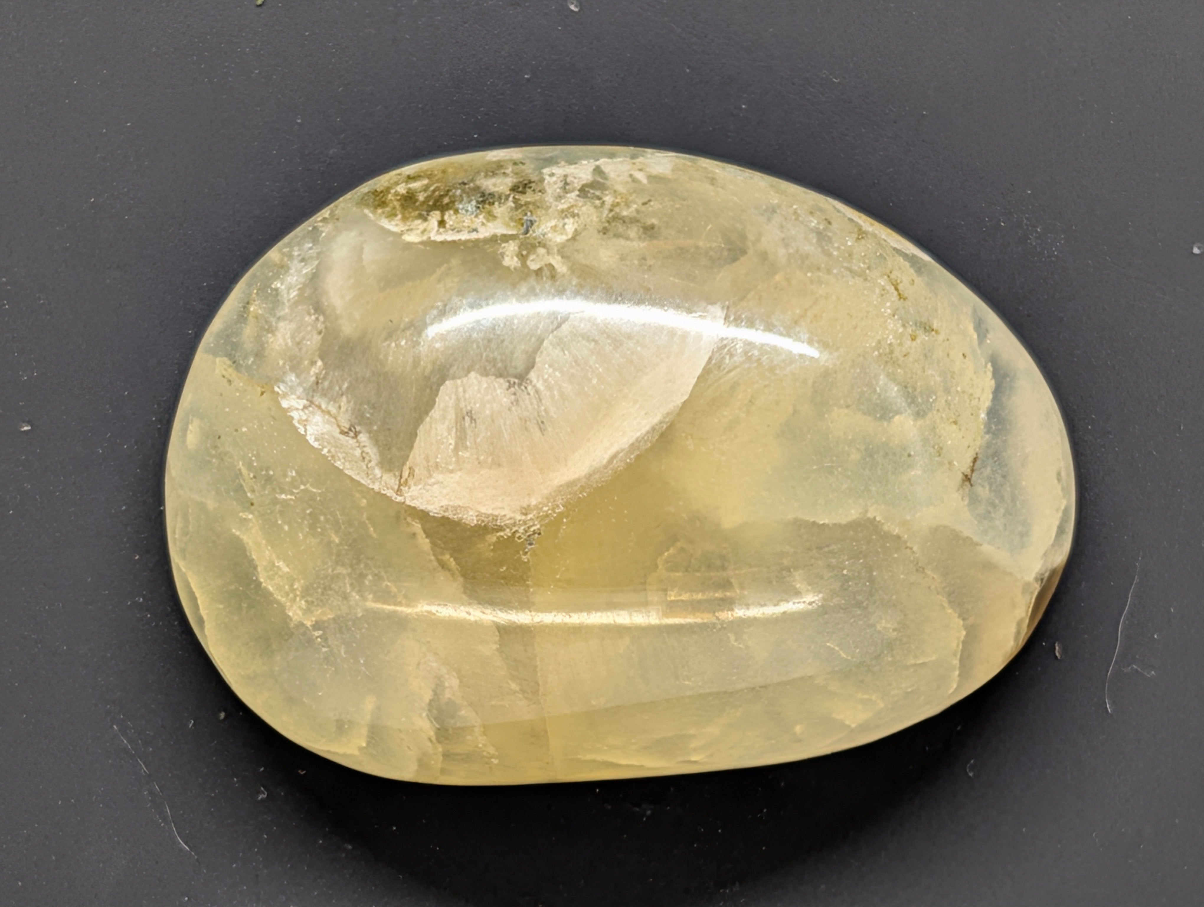Prehnite – Quebec – Jeffrey Mine – 1 pc Cabochon by Sacred Alchemy Studios