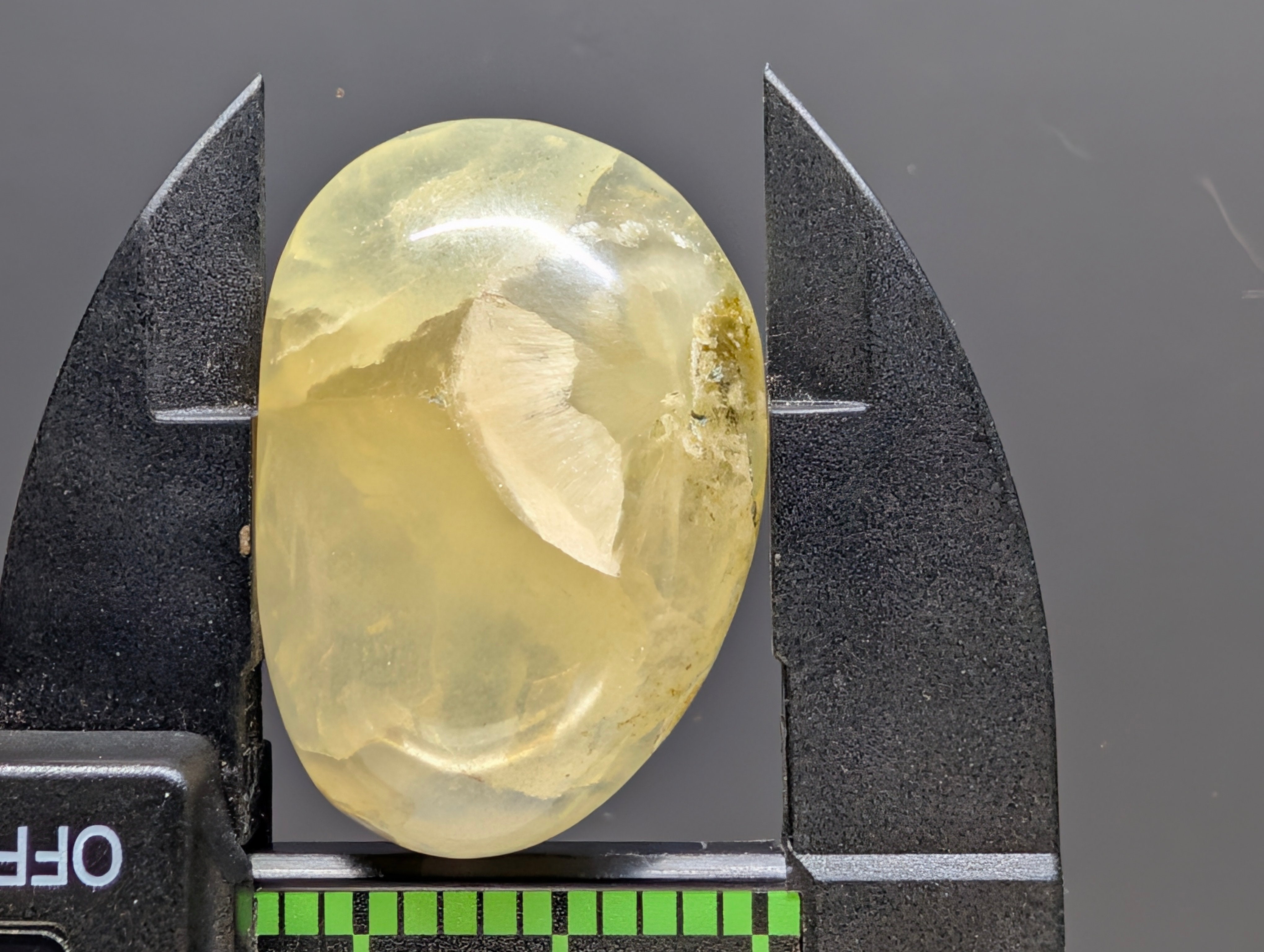 Prehnite – Quebec – Jeffrey Mine – 1 pc Cabochon by Sacred Alchemy Studios