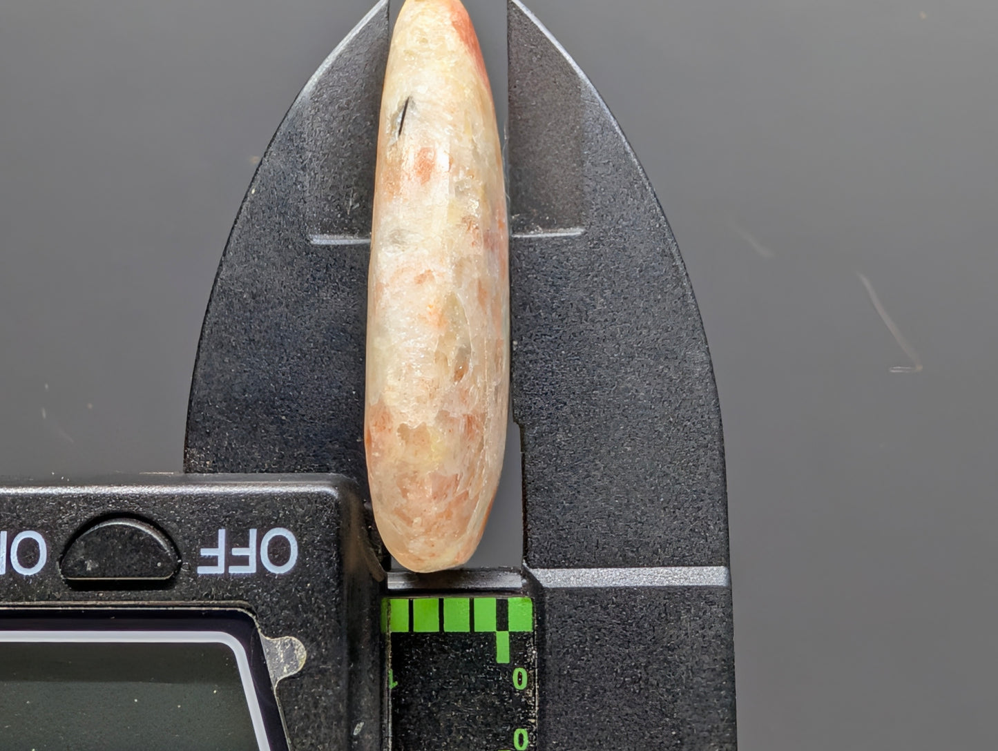 Peach Sunstone - Cabochon - Warm Copper Shimmer - BACK NOT FLAT - Wire Wrapping