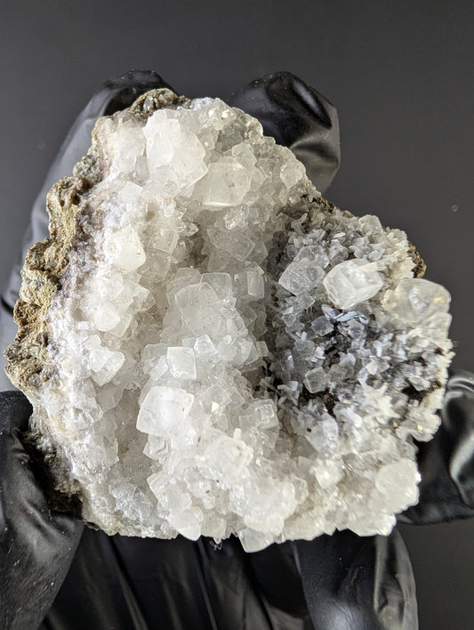 Apophyllite with Calcite – New Street Quarry, Paterson, New Jersey