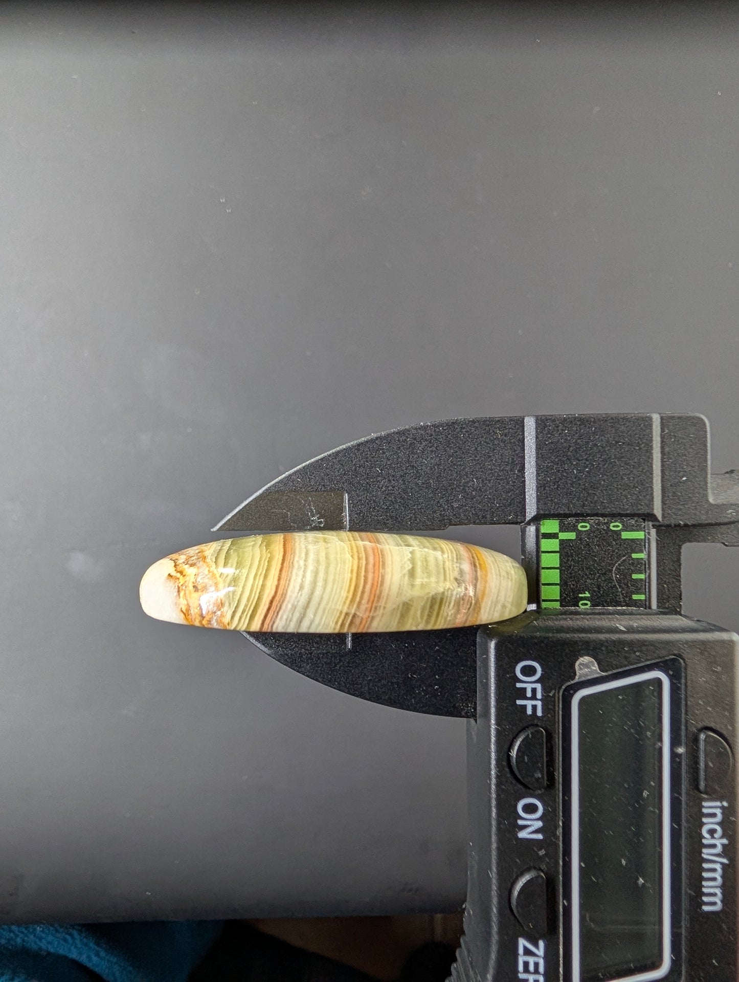 Green Banded Calcite Cabochon