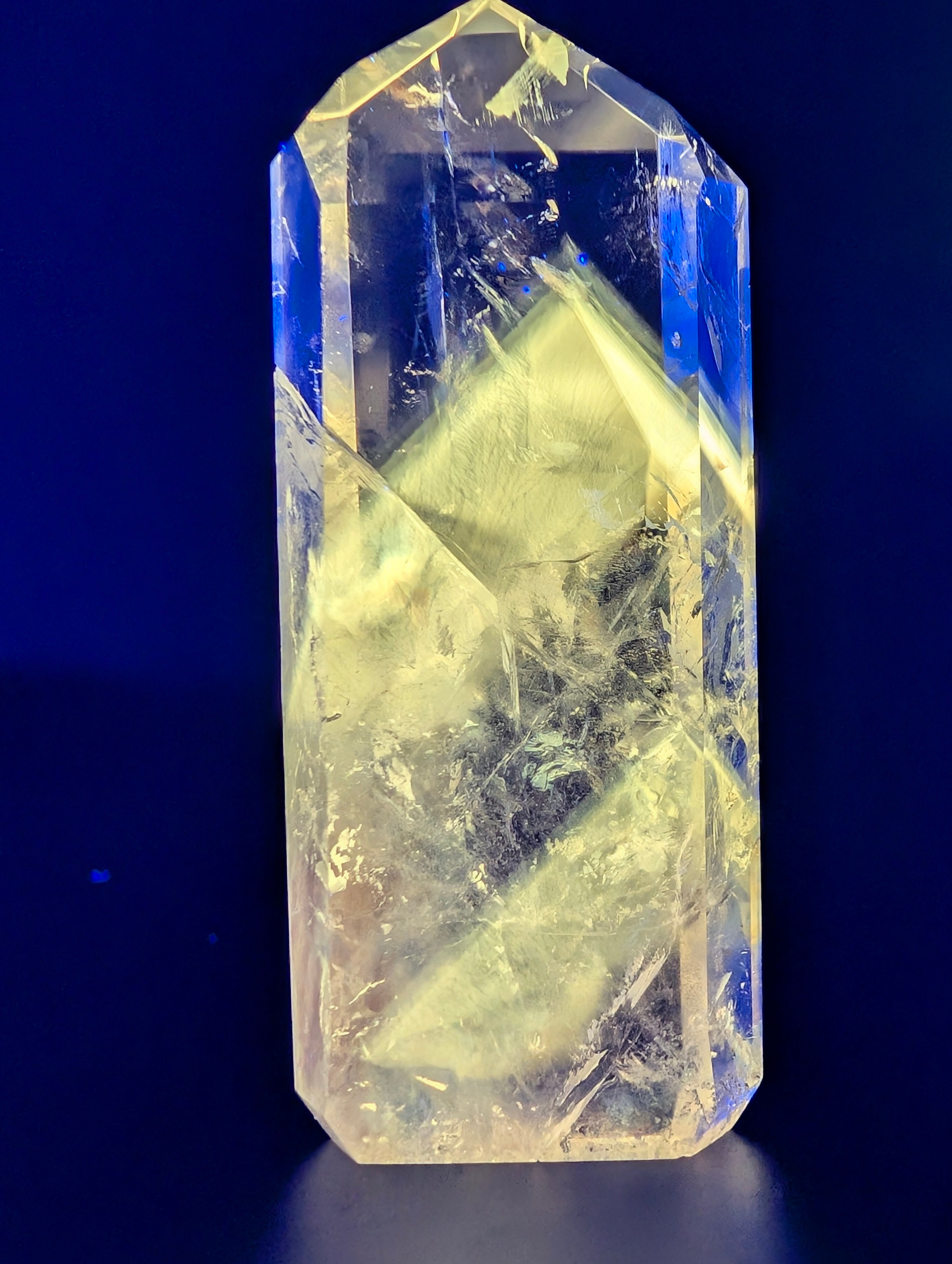 Amethyst & Powellite UV-Reactive Stone - Ideal for a Hand-Wrapped Pendant on a Mala Necklace by Sacred Alchemy Studios