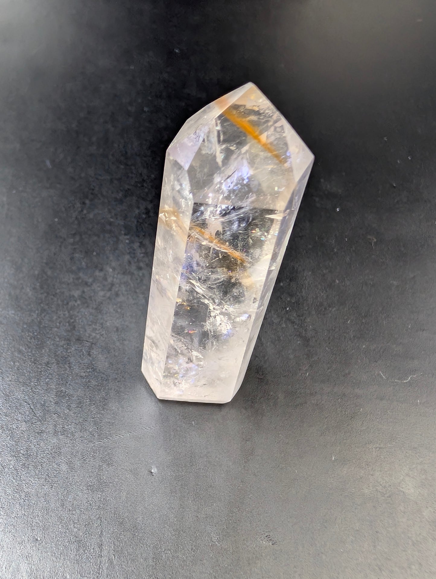 Amethyst & Powellite UV-Reactive Stone - Ideal for a Hand-Wrapped Pendant on a Mala Necklace