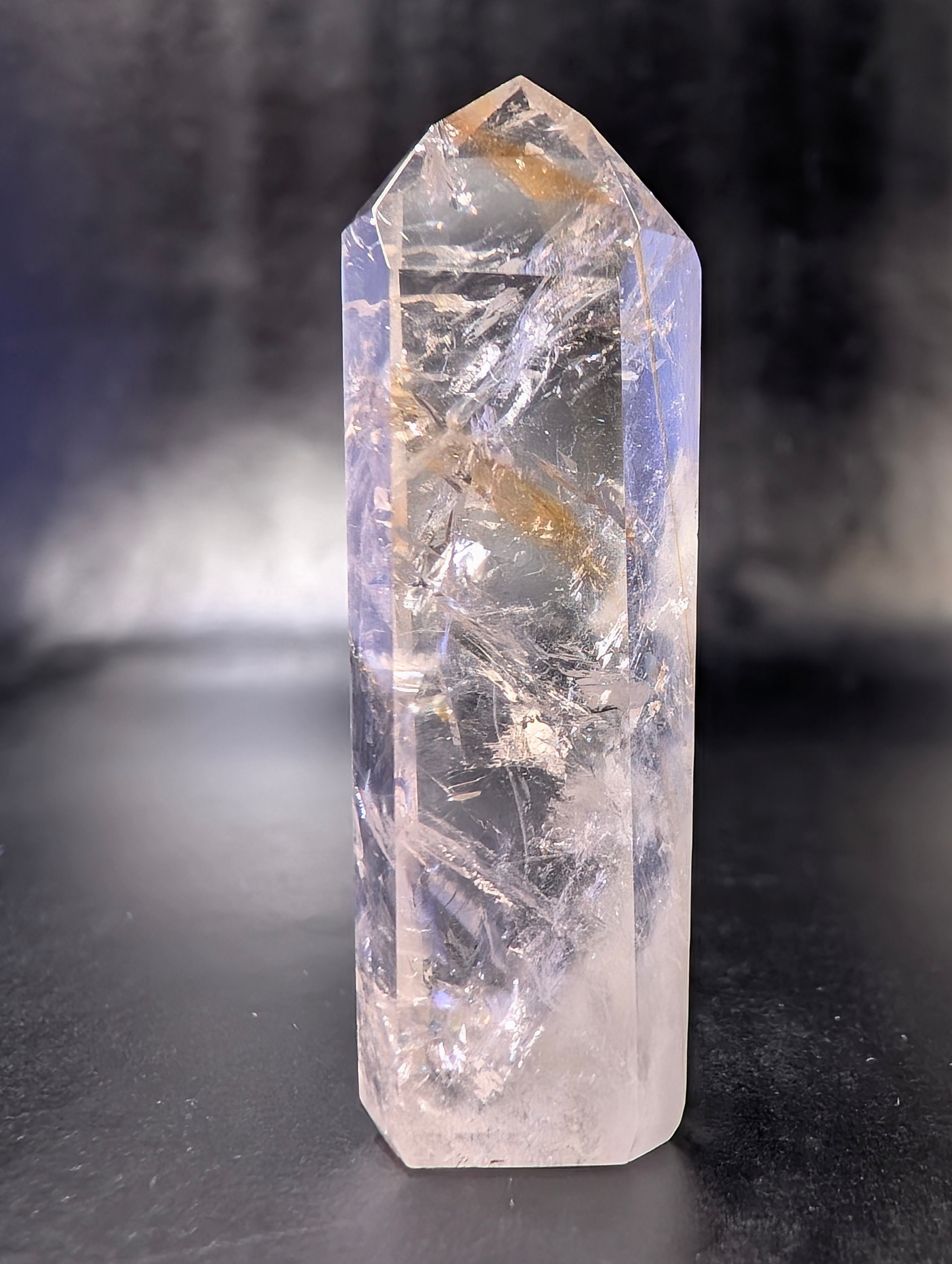 Amethyst & Powellite UV-Reactive Stone - Ideal for a Hand-Wrapped Pendant on a Mala Necklace by Sacred Alchemy Studios