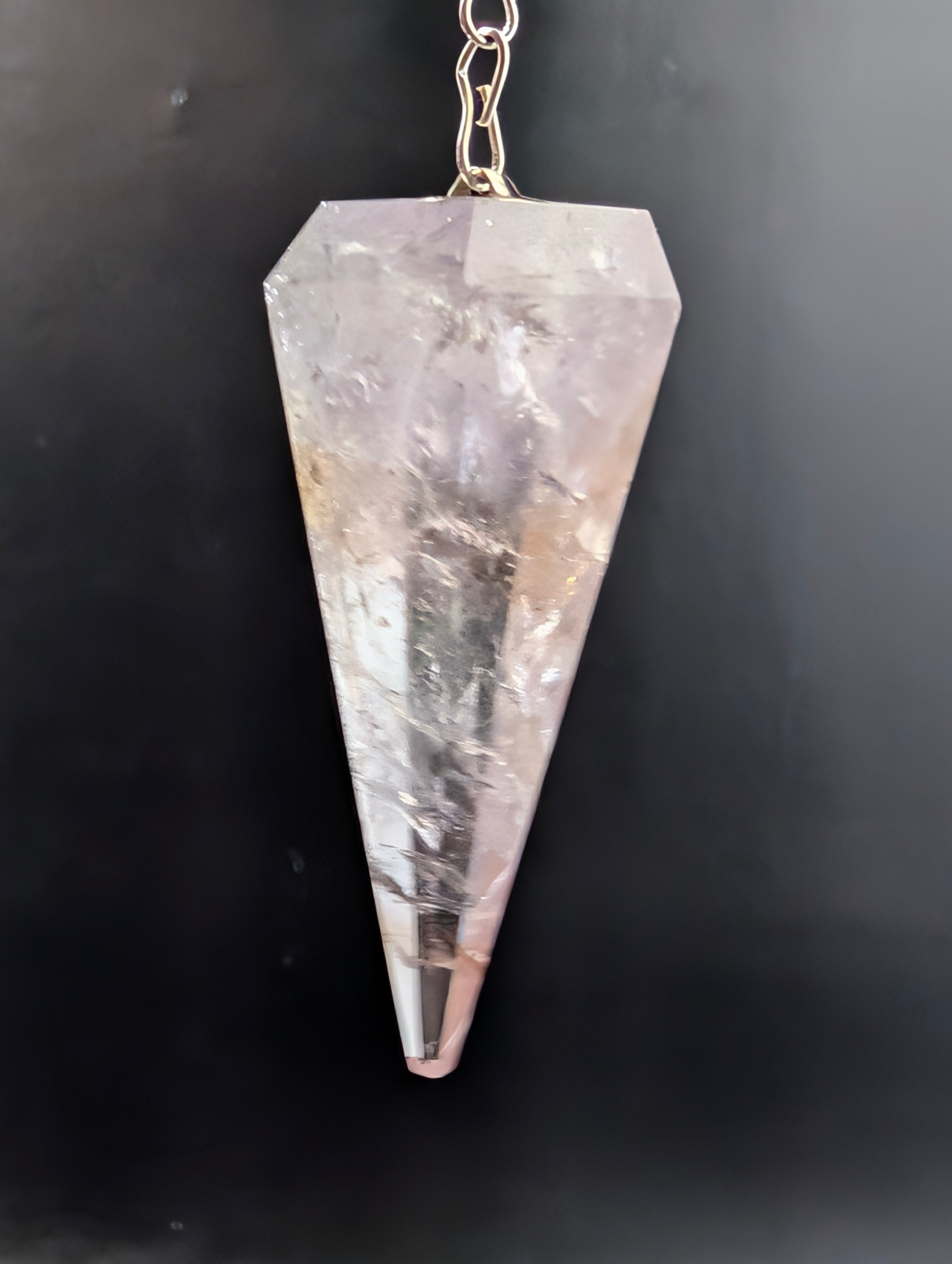 Amethyst & Powellite Pendulum – UV-Reactive Yellow by Sacred Alchemy Studios