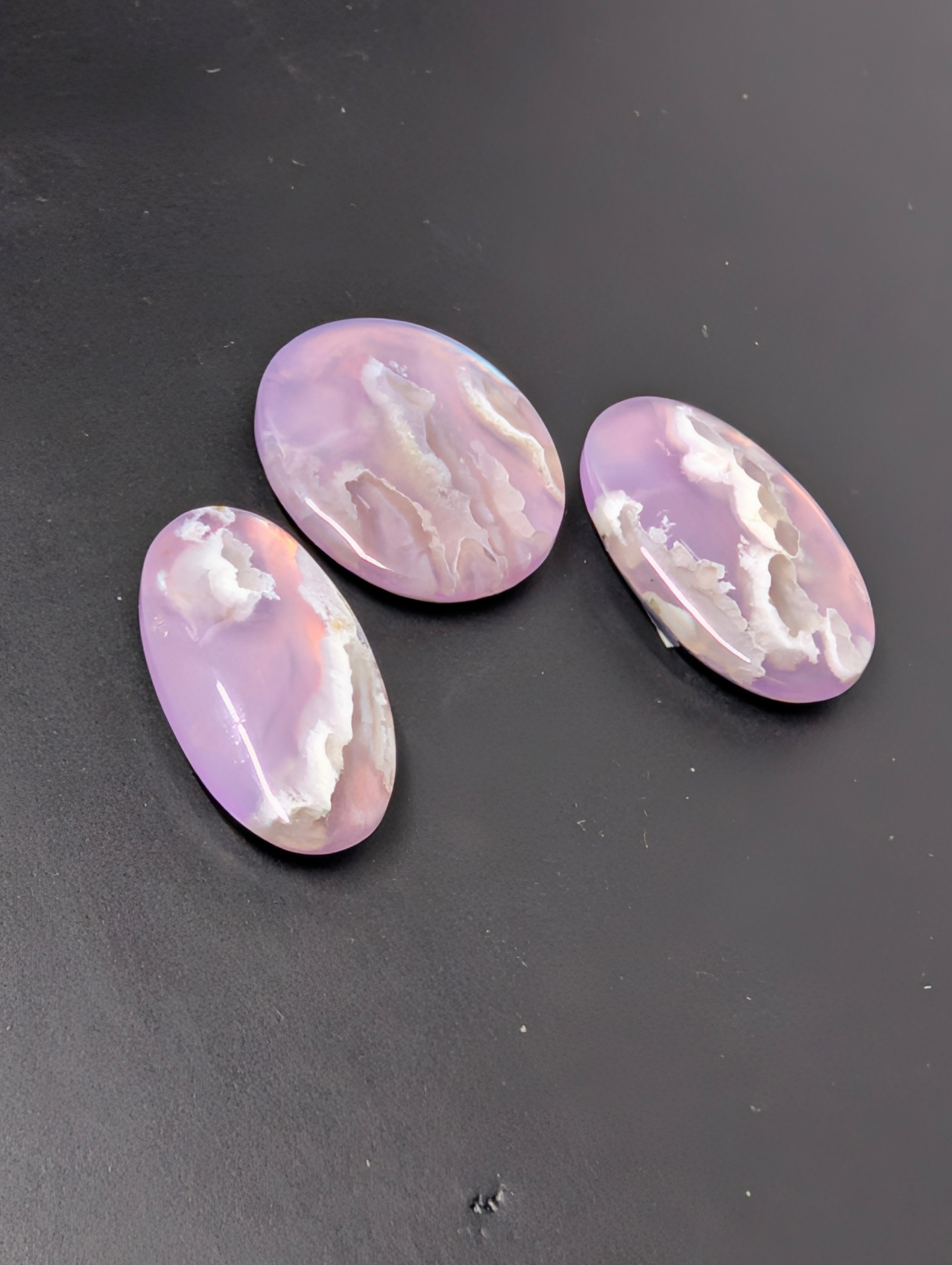 Pink Plume Aurora Doublet - Indonesia - Cabochon Matching Pendant & Earring Set by Sacred Alchemy Studios