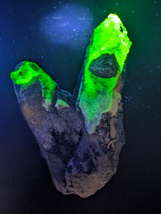 Hyalite Opal on Smoky Quartz – Zacatecas, Mexico – Double Terminated - Super Rare