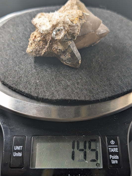 Hyalite Opal on Smoky Quartz – Zacatecas, Mexico – Super Rare