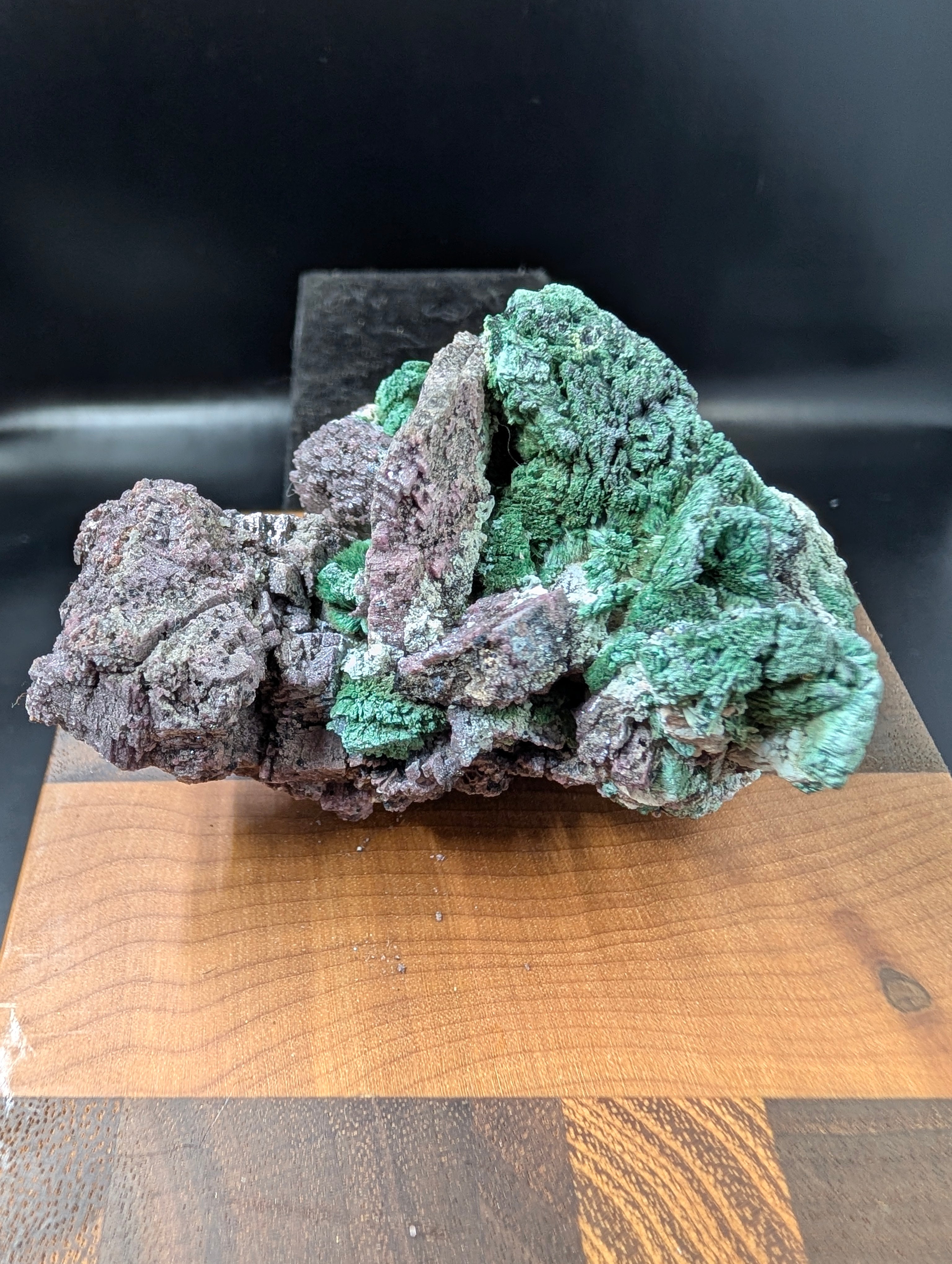 Malachite with Pseudomorph Calcite and Cobaltocalcite by Sacred Alchemy Studios