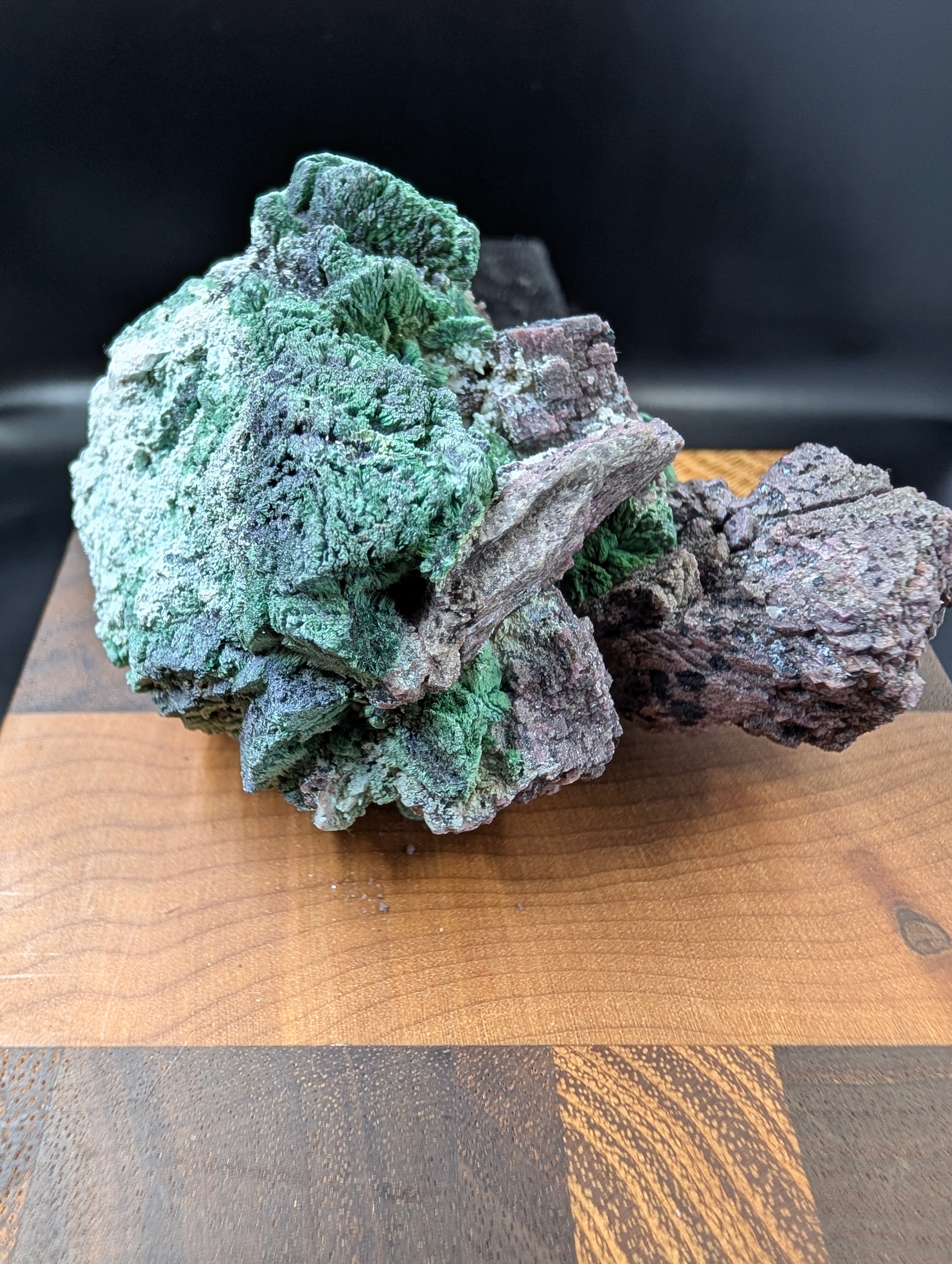 Malachite with Pseudomorph Calcite and Cobaltocalcite by Sacred Alchemy Studios