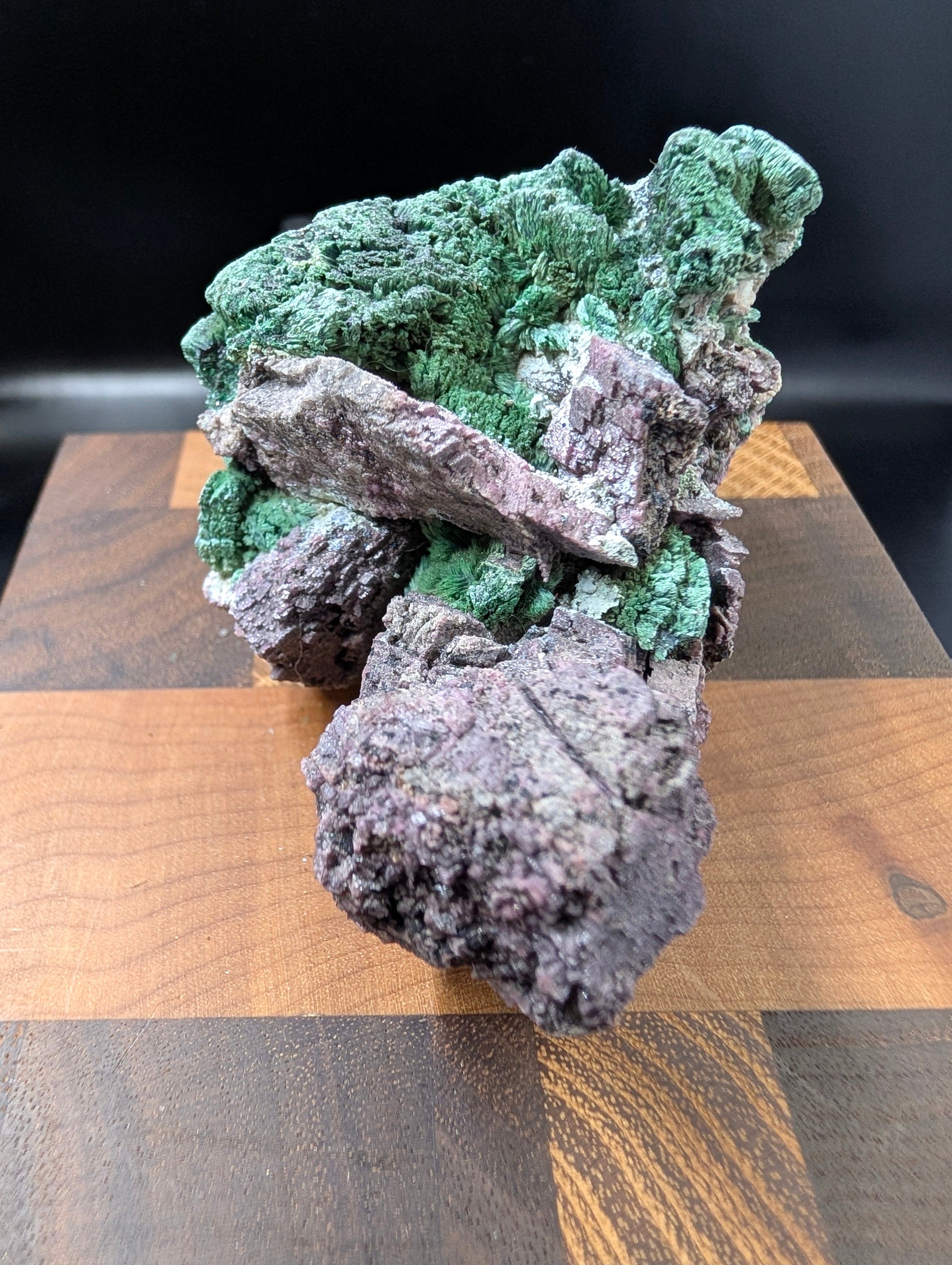 Malachite with Pseudomorph Calcite and Cobaltocalcite by Sacred Alchemy Studios