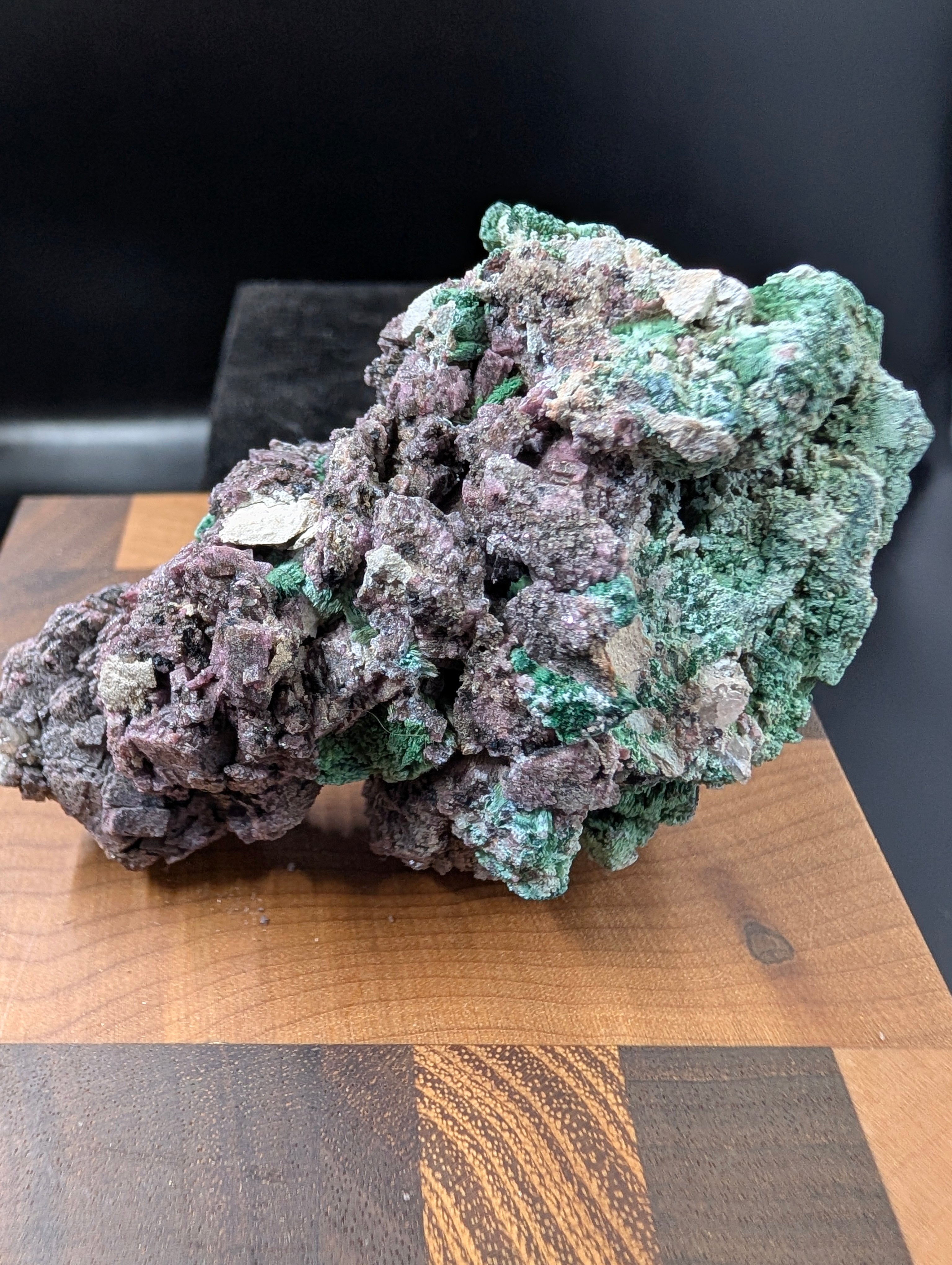 Malachite with Pseudomorph Calcite and Cobaltocalcite by Sacred Alchemy Studios