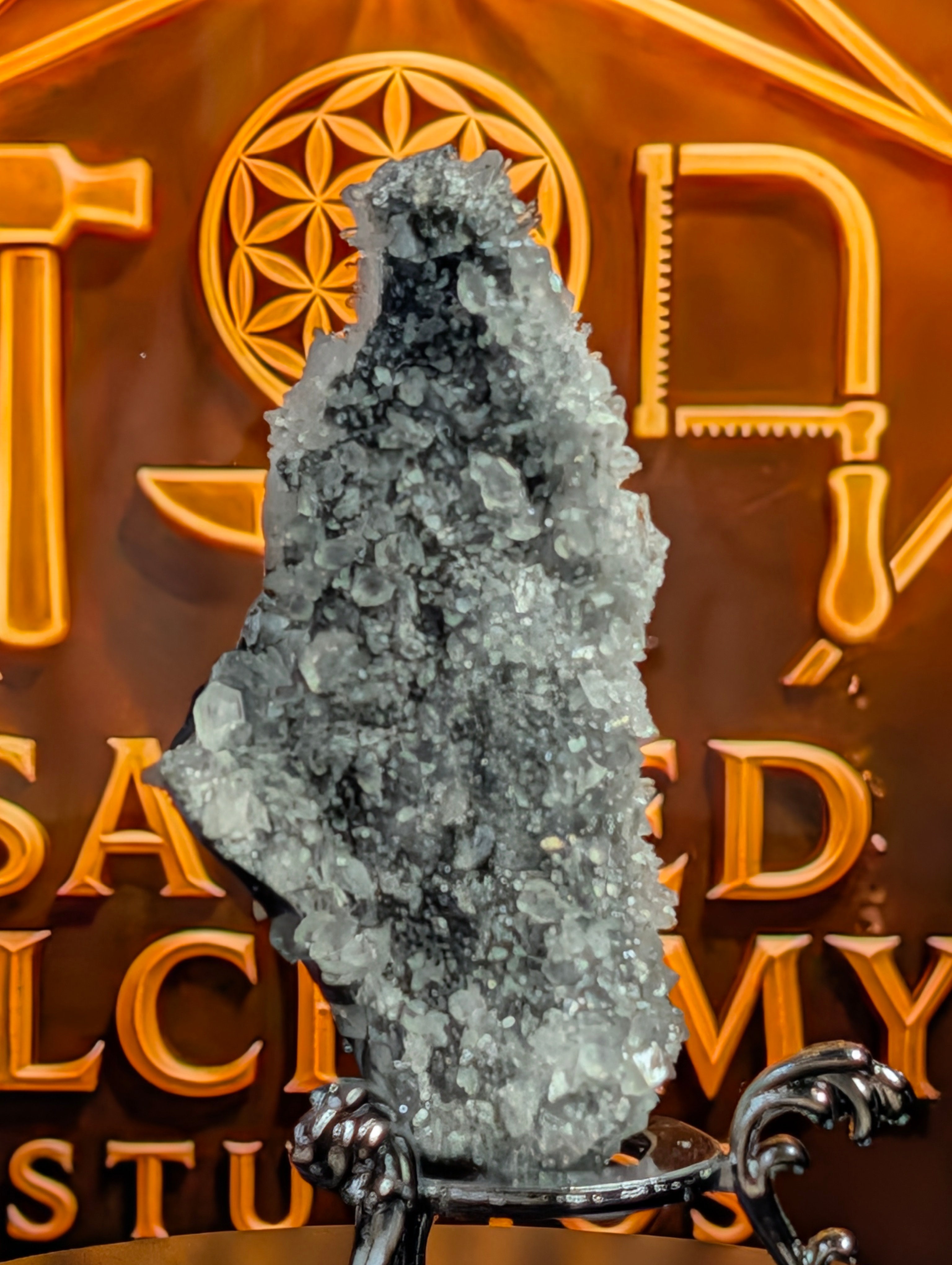 Calcite on Clear Quartz – From Fujian Province, China by Sacred Alchemy Studios