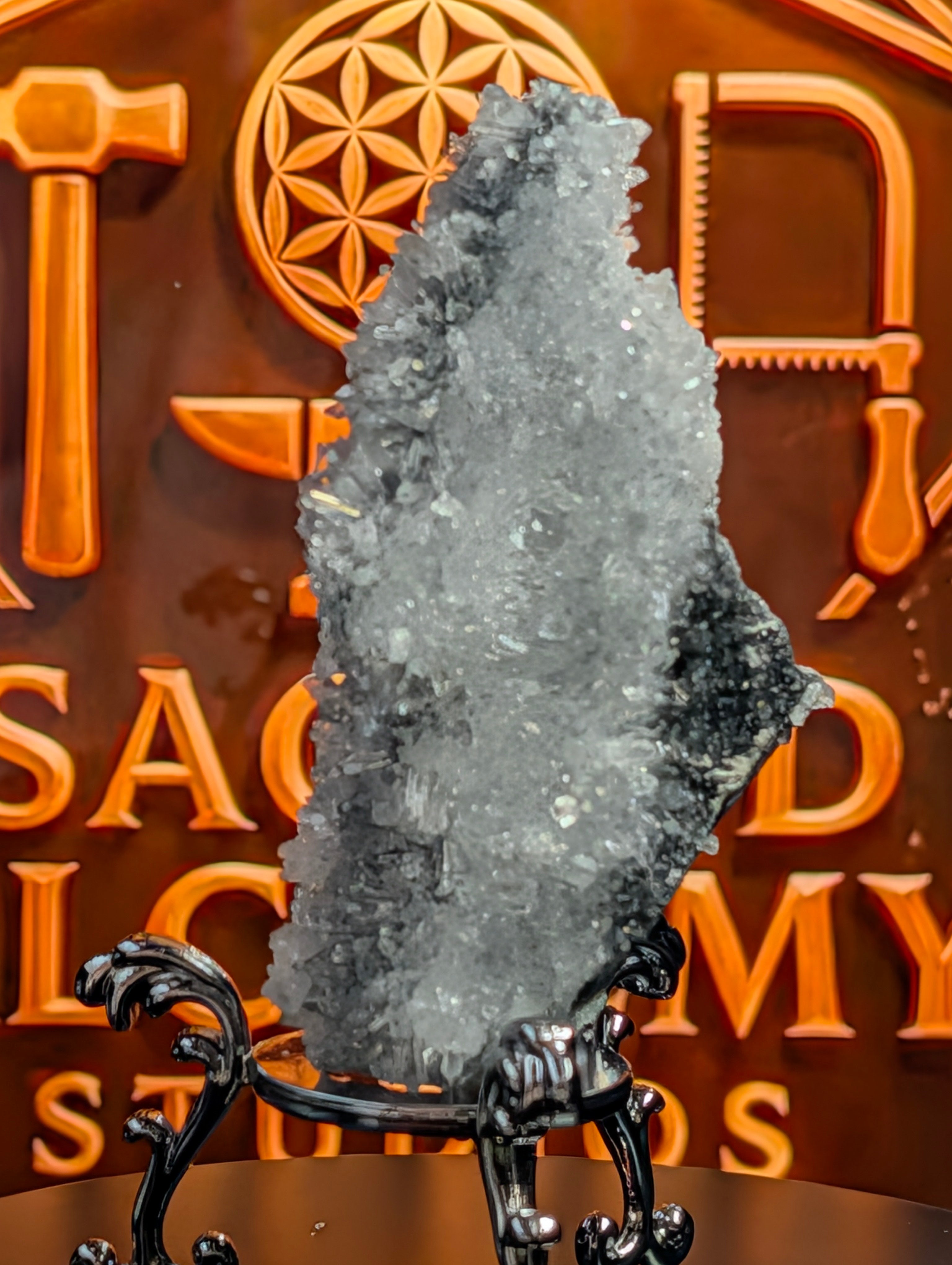 Calcite on Clear Quartz – From Fujian Province, China by Sacred Alchemy Studios