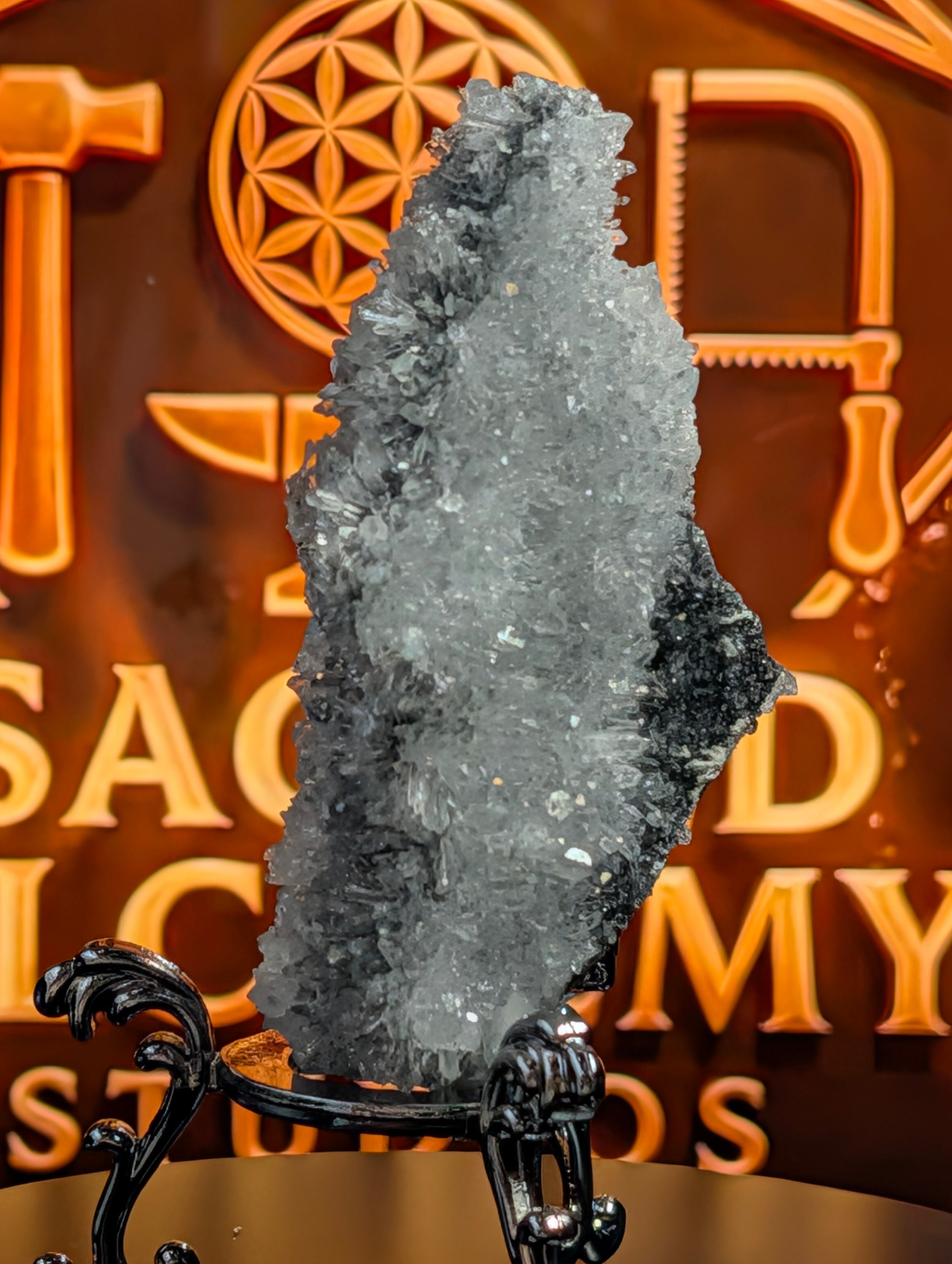 Calcite on Clear Quartz – From Fujian Province, China by Sacred Alchemy Studios