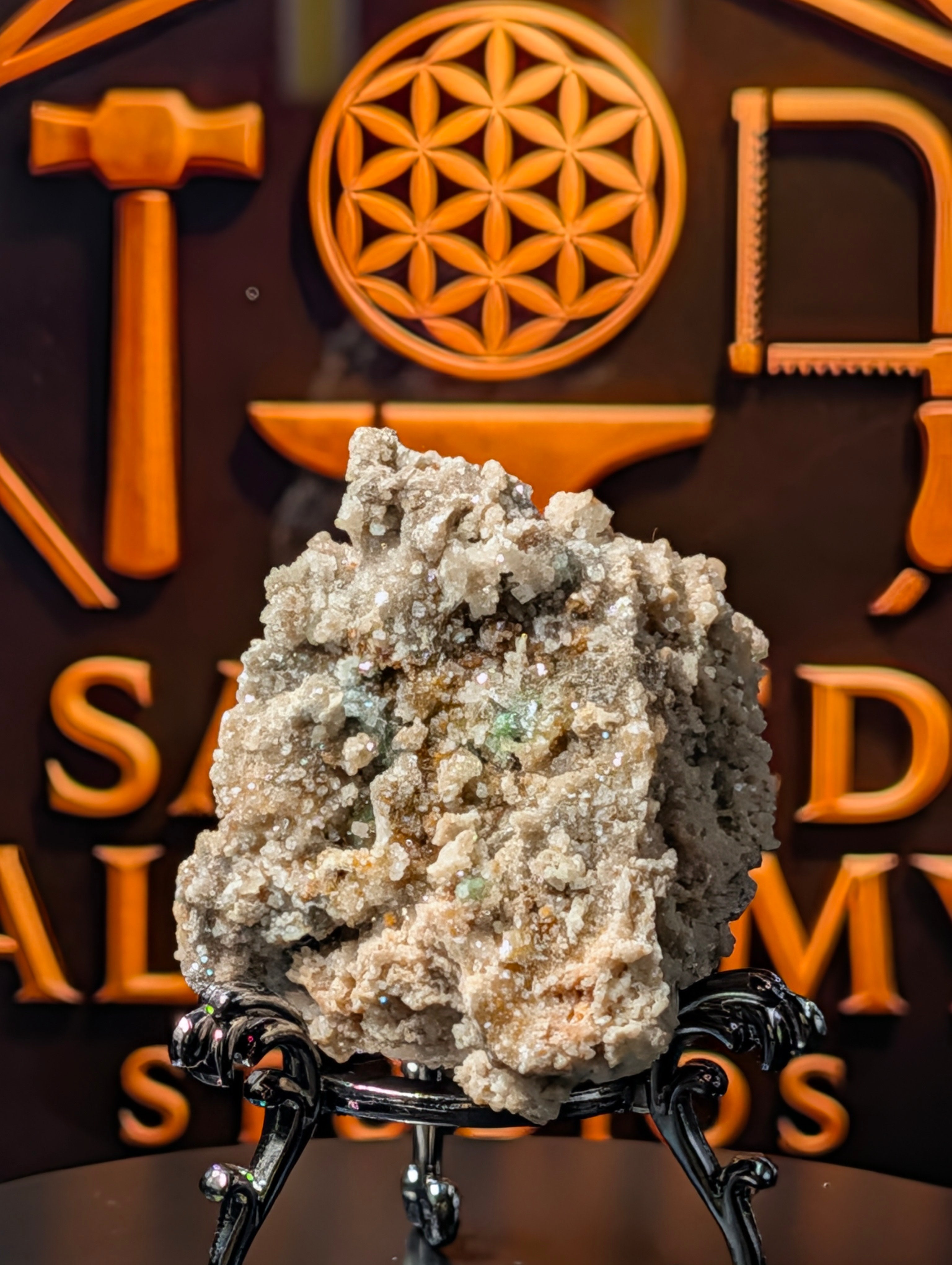Natural Calcite & Dolomite Specimen – Sourced from the Sunbeam Mine, Namibia by Sacred Alchemy Studios