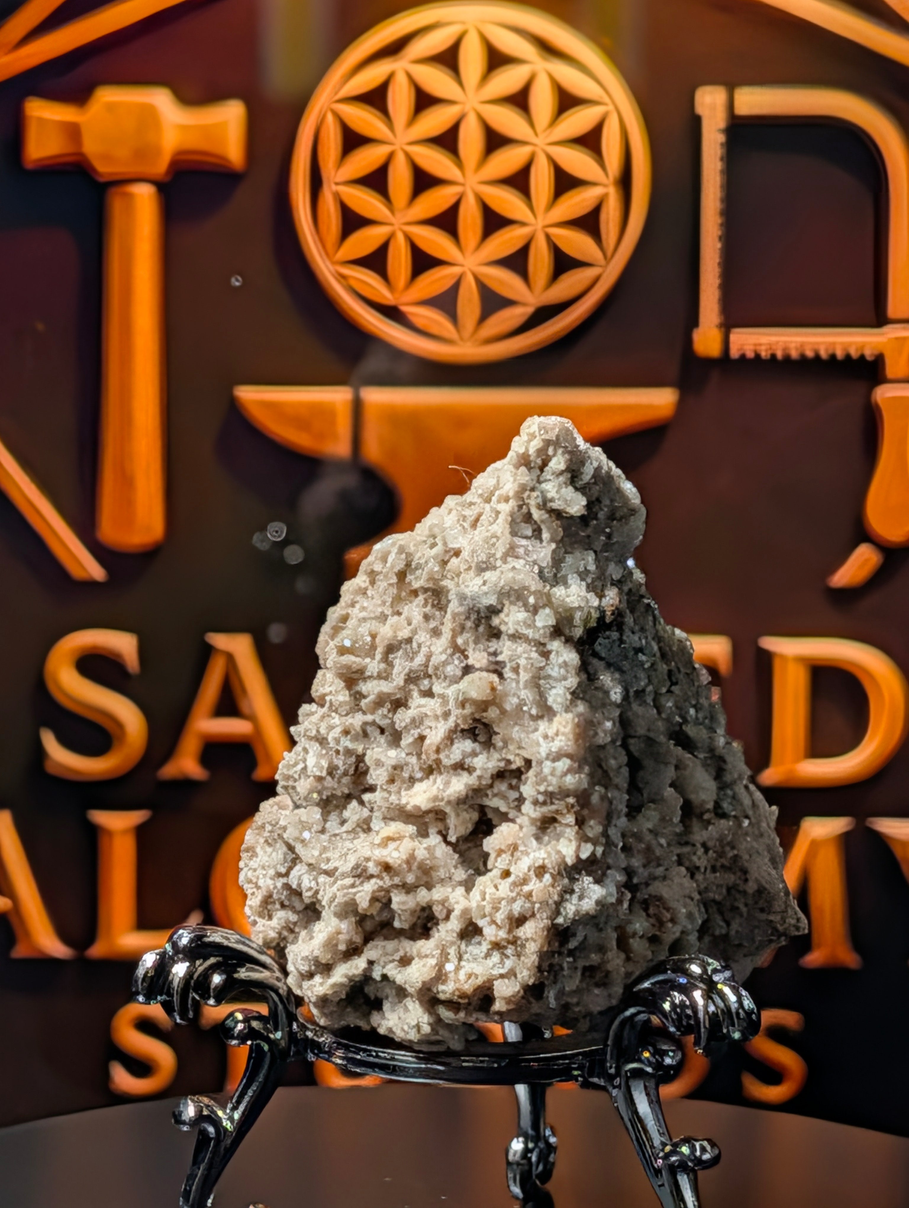Natural Calcite & Dolomite Specimen – Sourced from the Sunbeam Mine, Namibia by Sacred Alchemy Studios