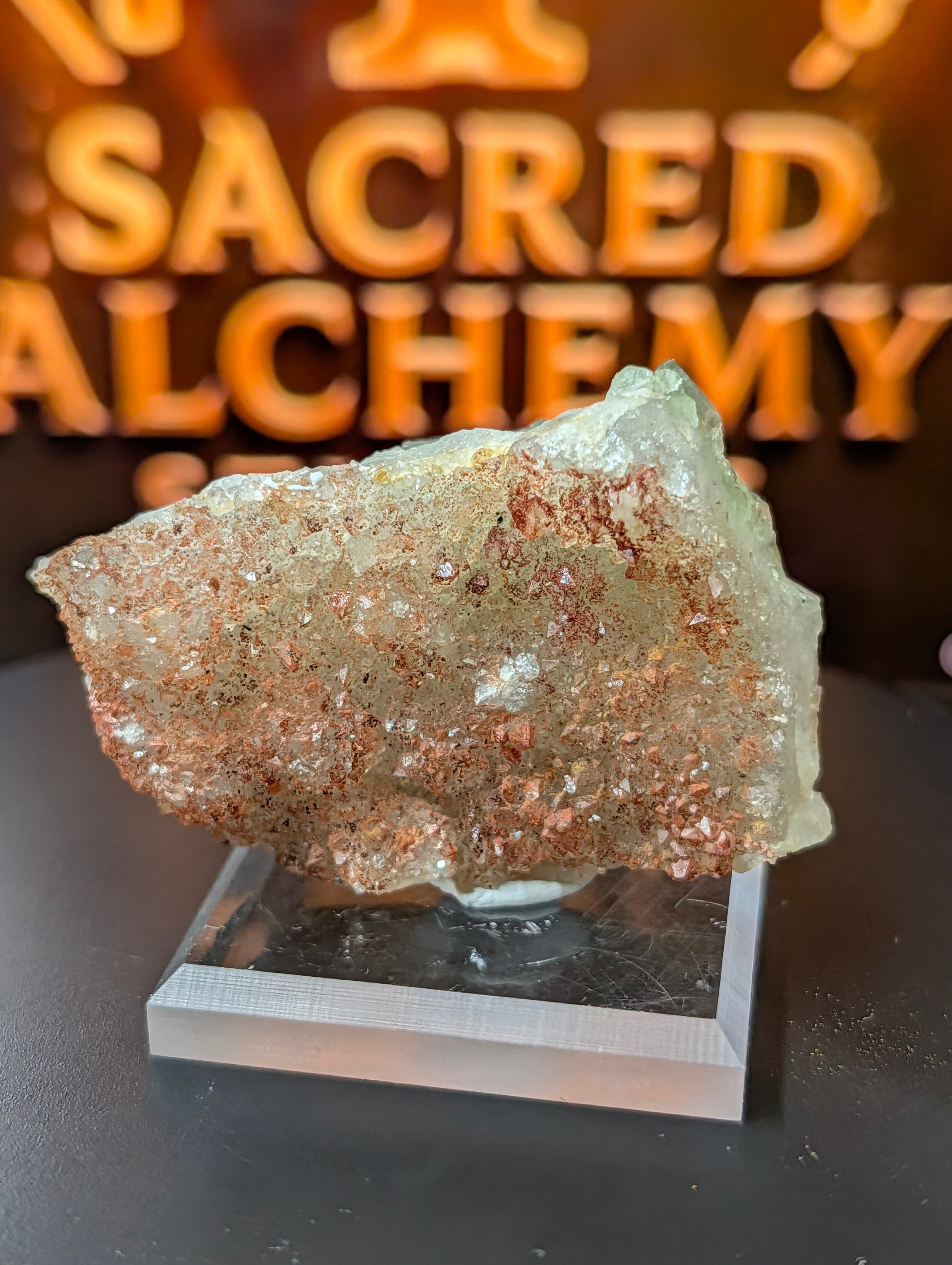 Fluorite with Calcite & Hematite – Sourced from the Uranus Mine, Germany by Sacred Alchemy Studios