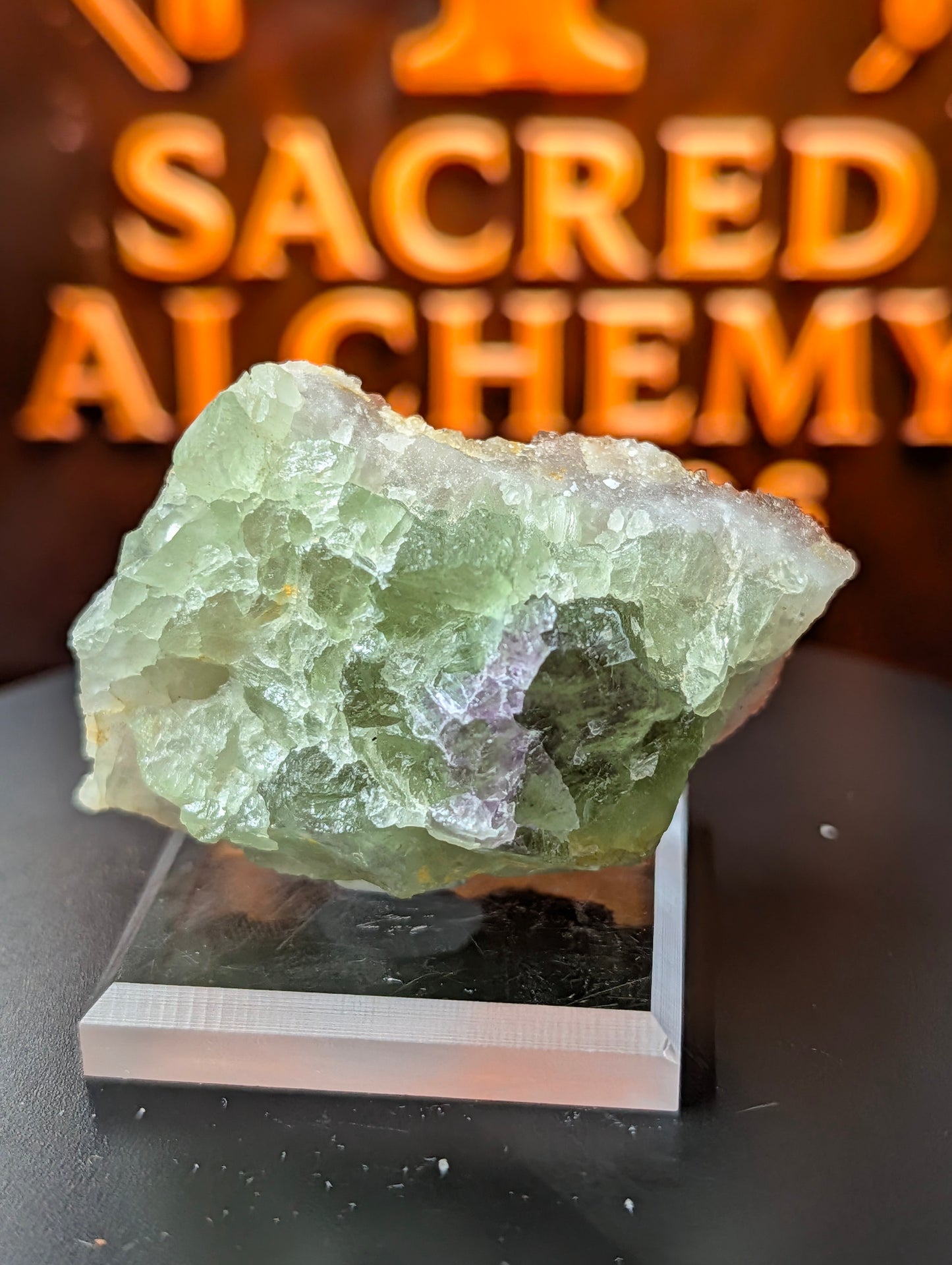 Fluorite with Calcite & Hematite – Sourced from the Uranus Mine, Germany