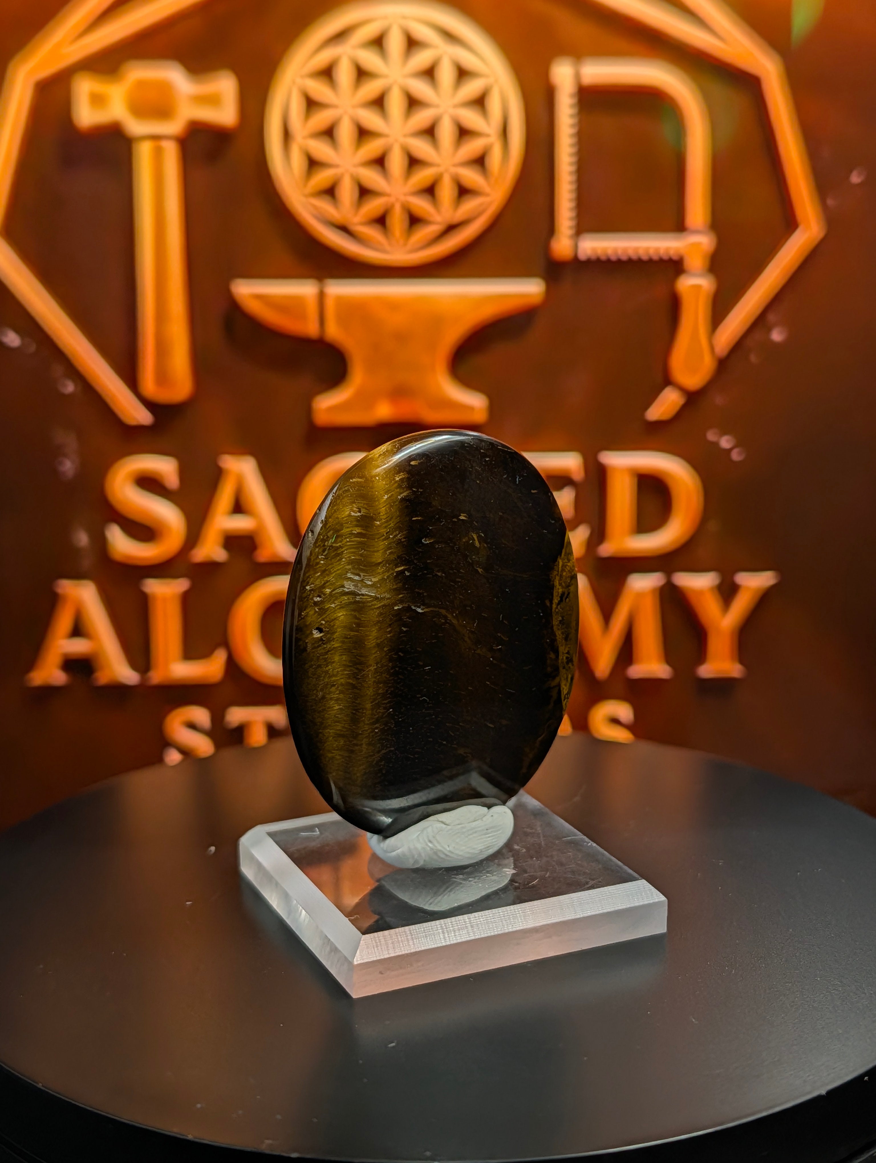 Tiger’s Eye - Polished Oval Pendant Stone by Sacred Alchemy Studios
