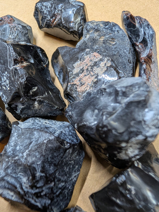 Obsidian Raw | Natural Volcanic Glass Specimen per piece