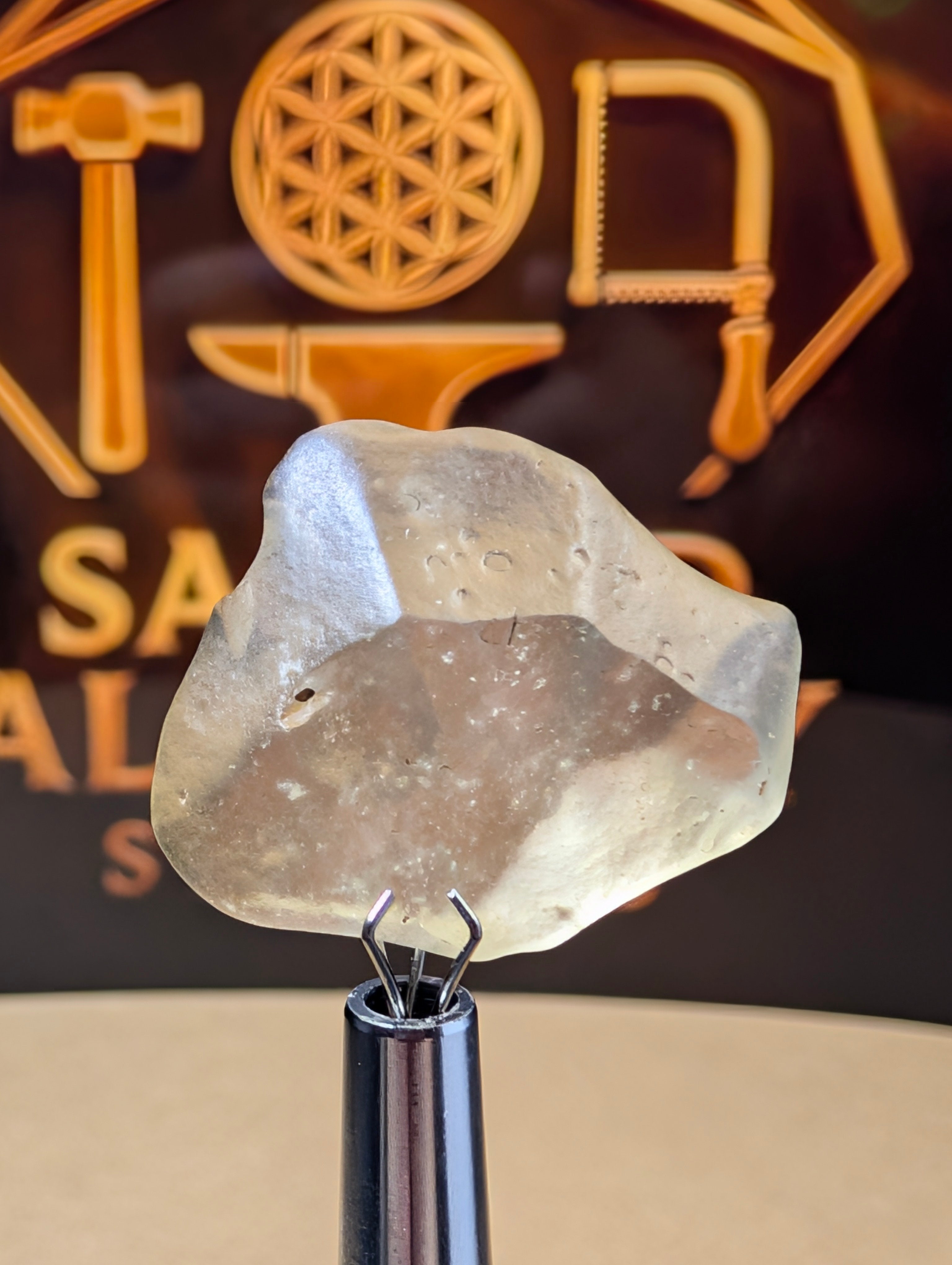 Libyan Desert Glass | Golden Tektite Specimen by Sacred Alchemy Studios