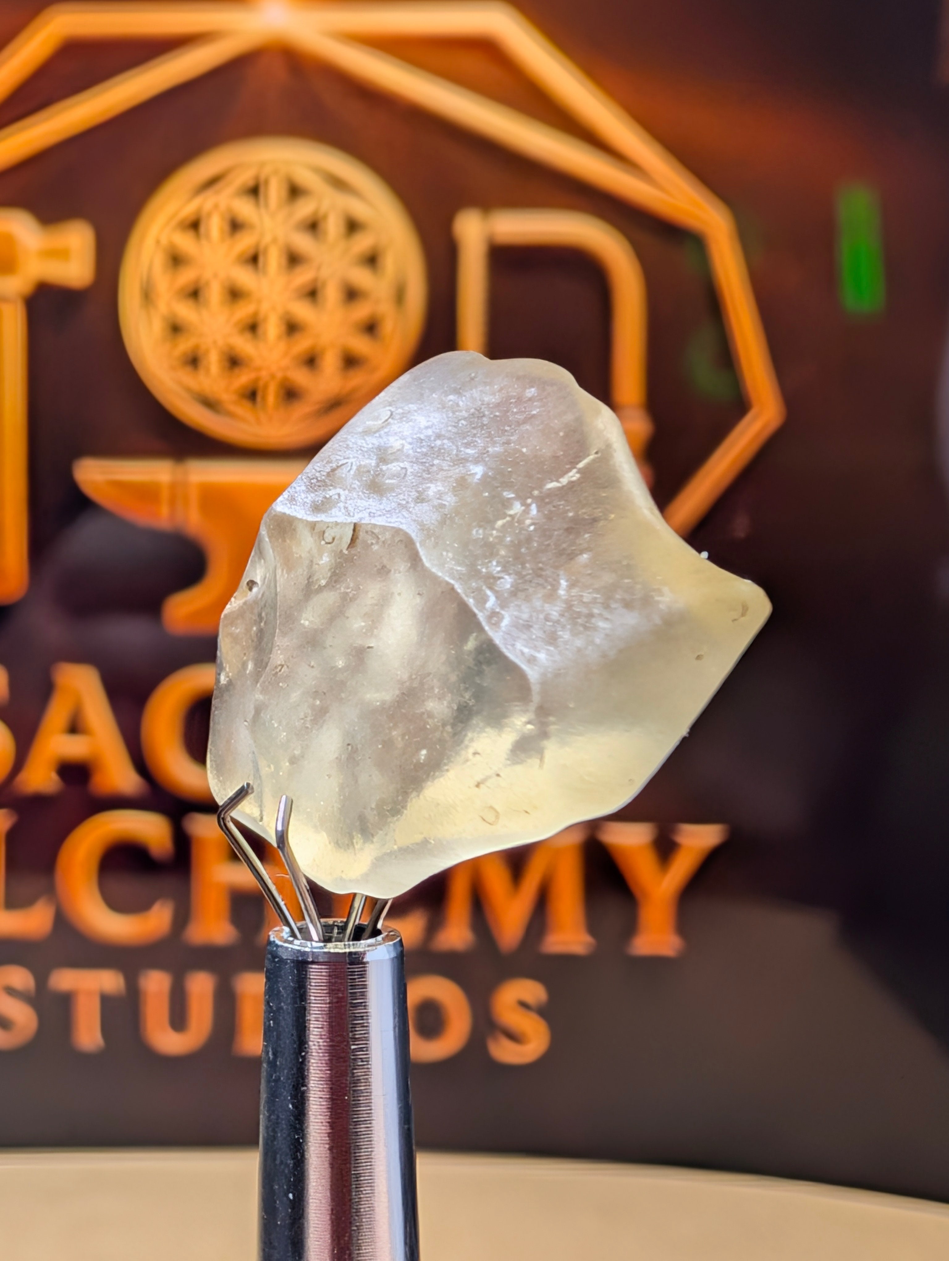 Libyan Desert Glass | Golden Tektite Specimen by Sacred Alchemy Studios