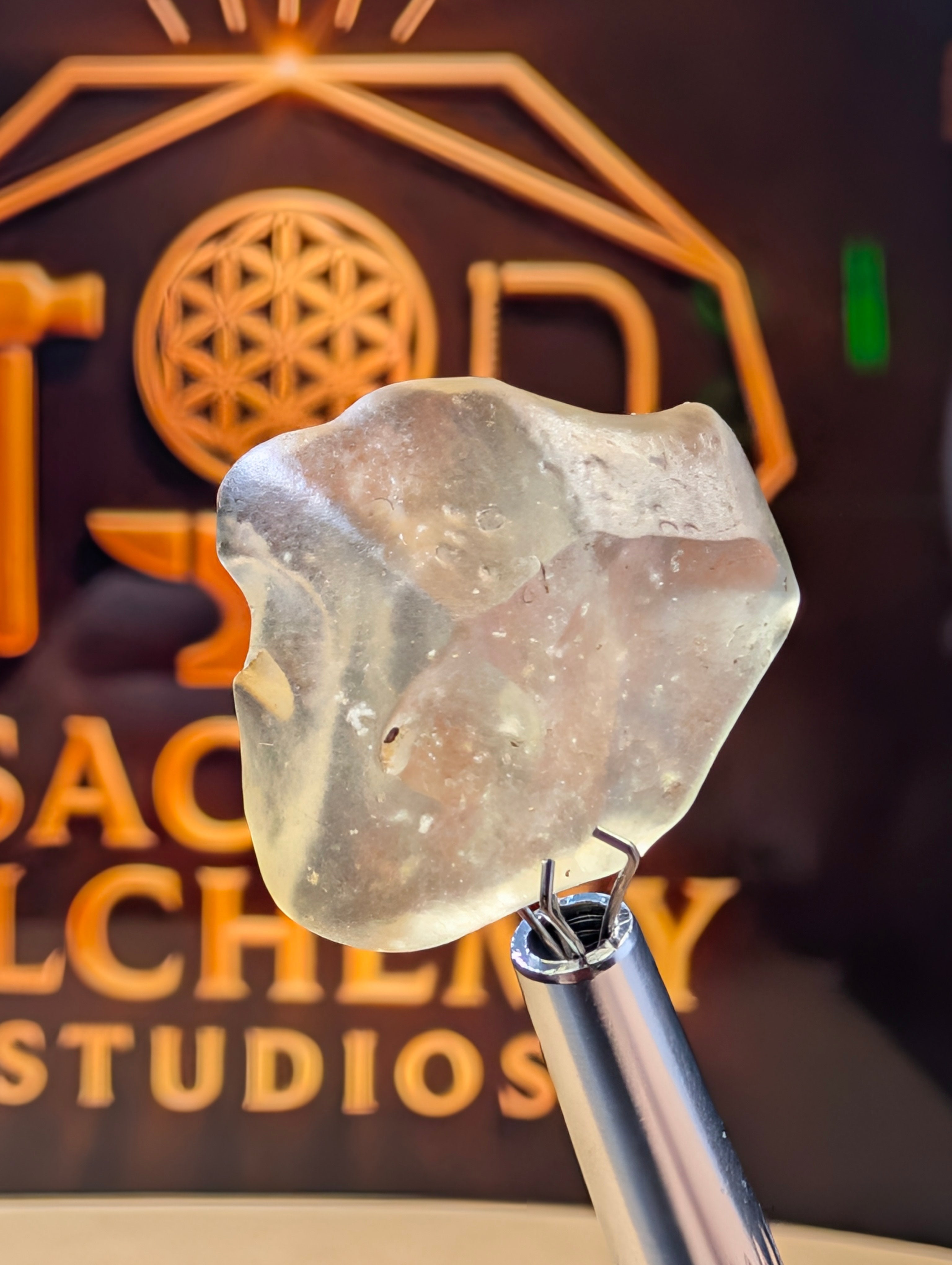 Libyan Desert Glass | Golden Tektite Specimen by Sacred Alchemy Studios