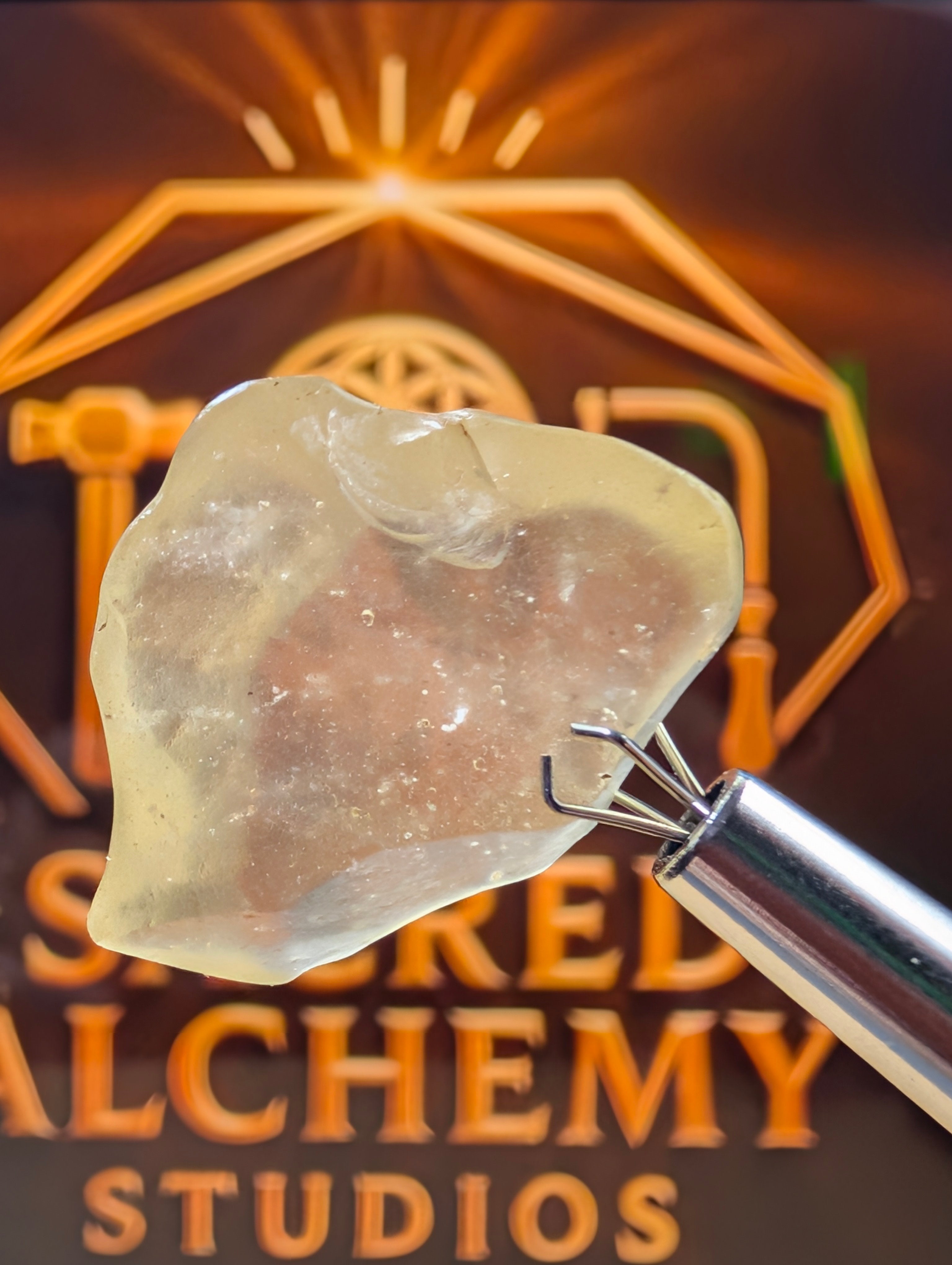 Libyan Desert Glass | Golden Tektite Specimen by Sacred Alchemy Studios