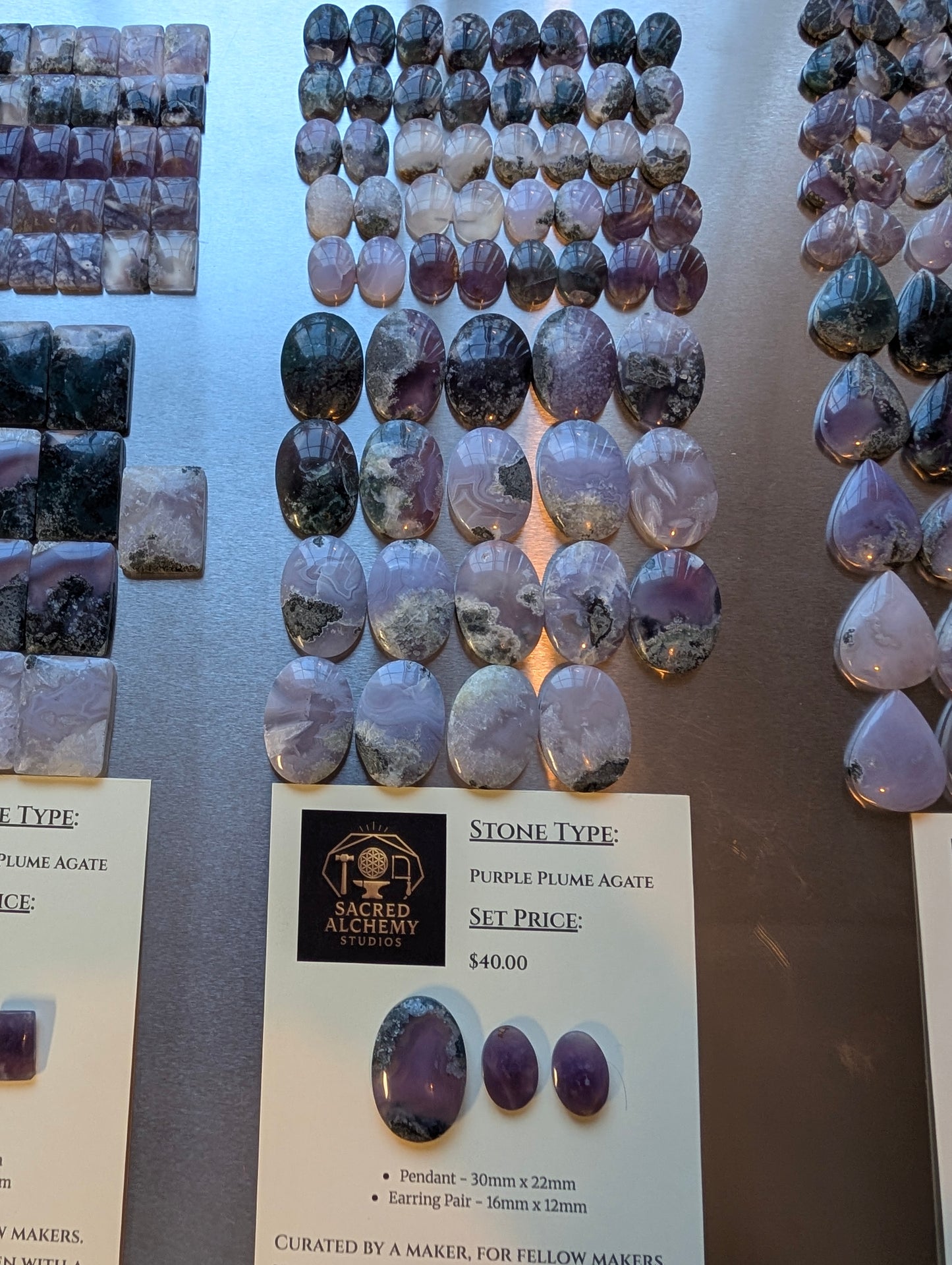 Oval Shape - Purple Moss Agate - Design-Ready Calibrated Sets