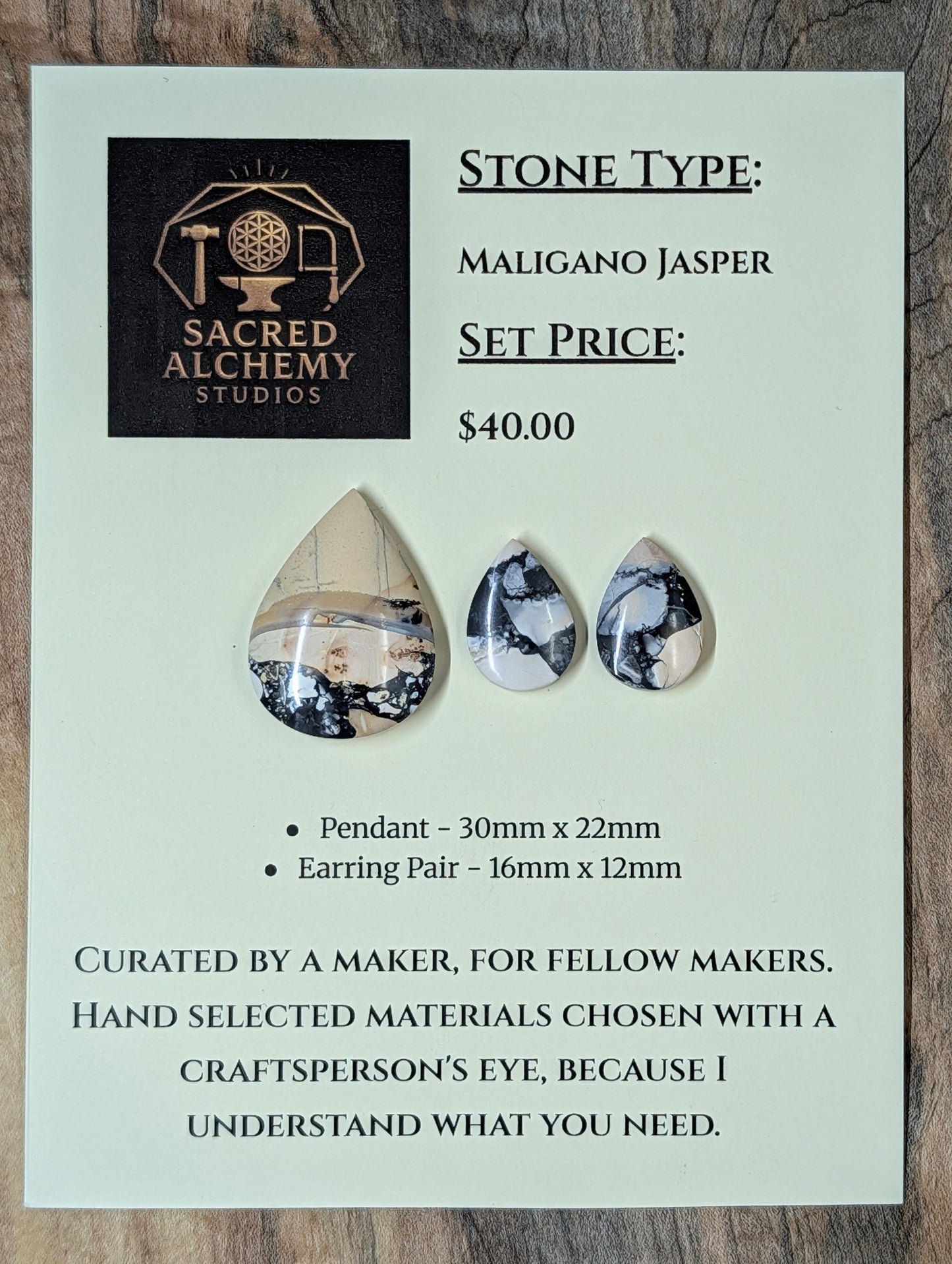 Tear Shape - Maligano Jasper - Design-Ready Calibrated Sets