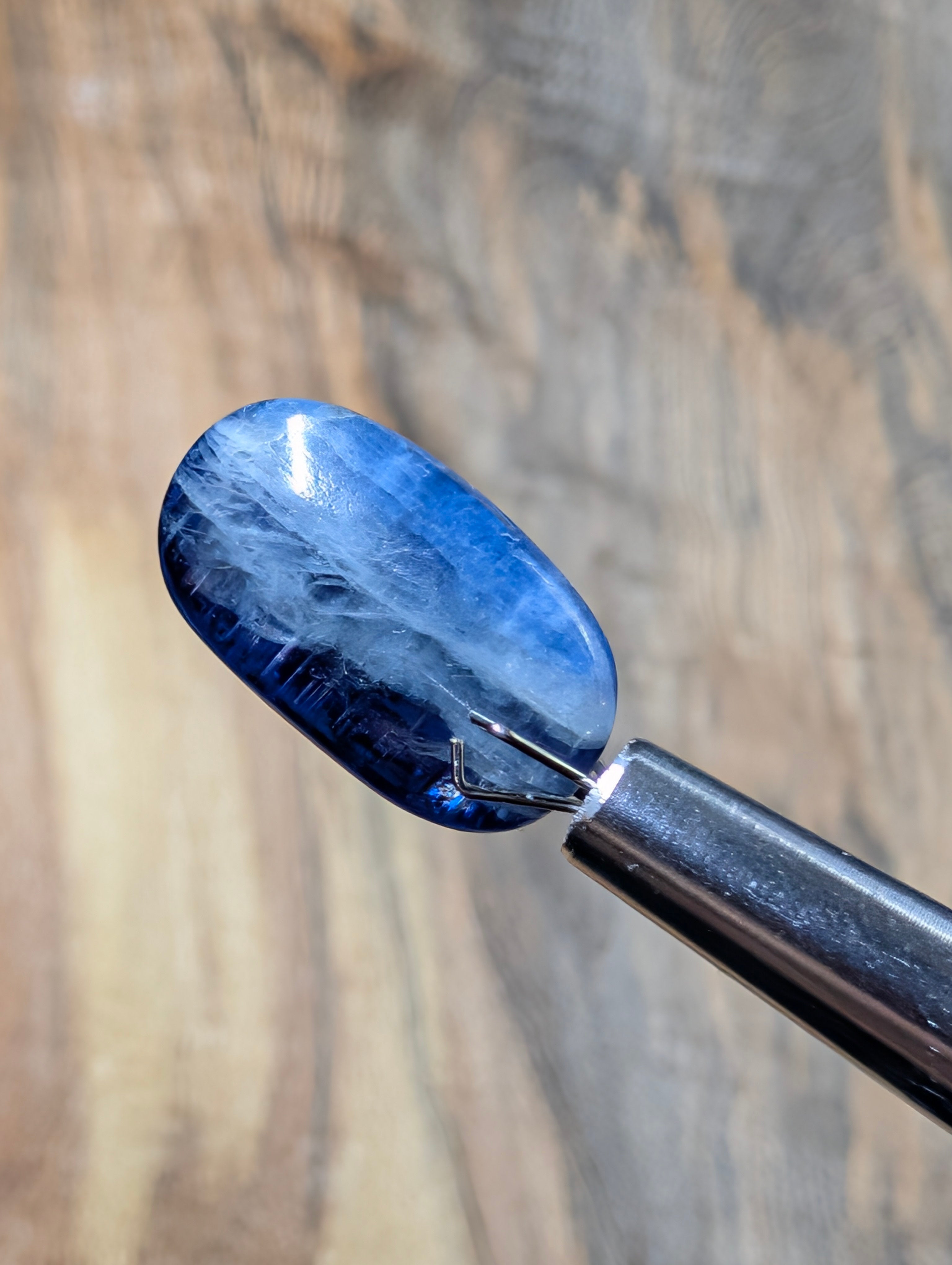 Kyanite Calibrated Cabochon | Deep Blue Flash by Sacred Alchemy Studios