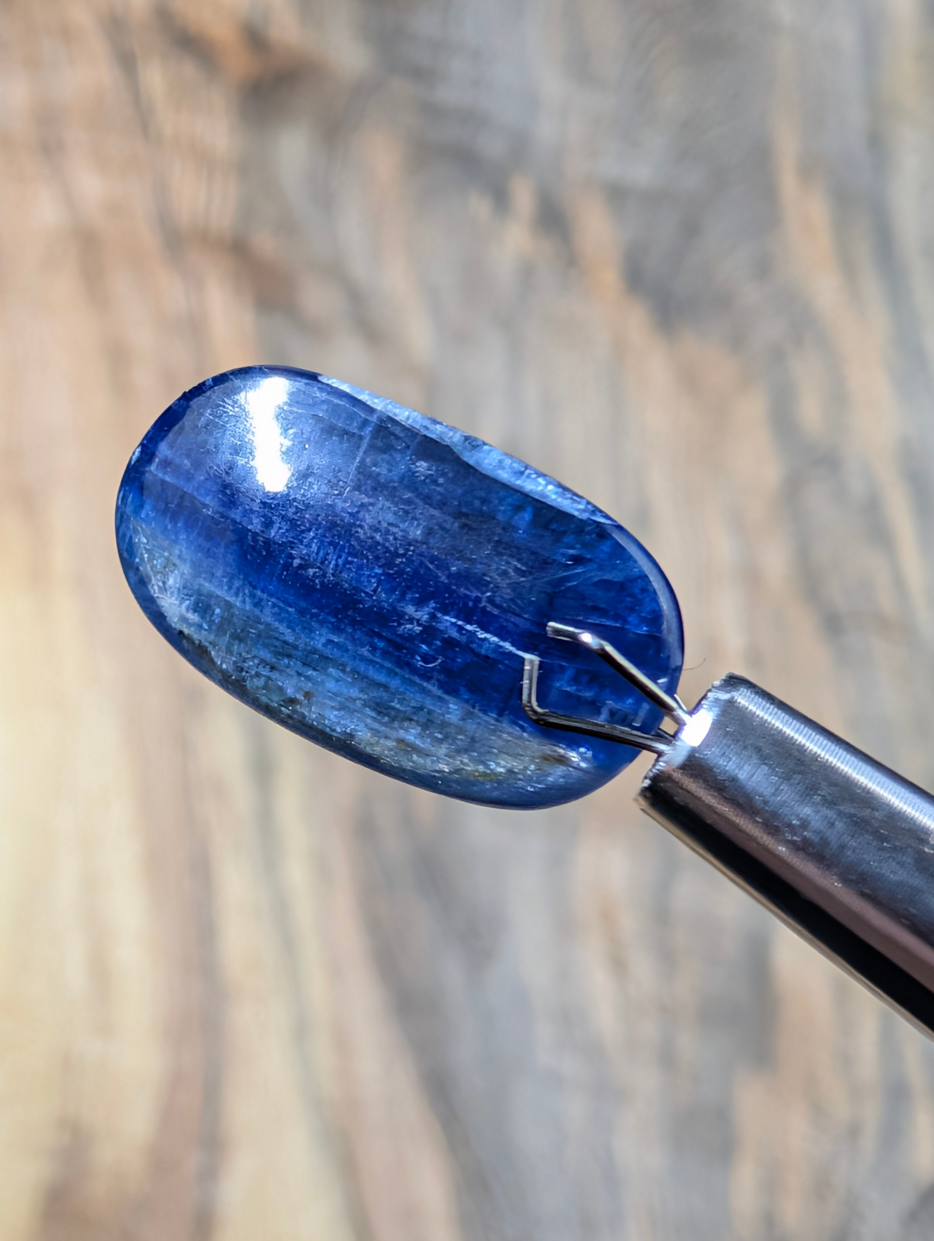 Kyanite Calibrated Cabochon | Deep Blue Flash by Sacred Alchemy Studios