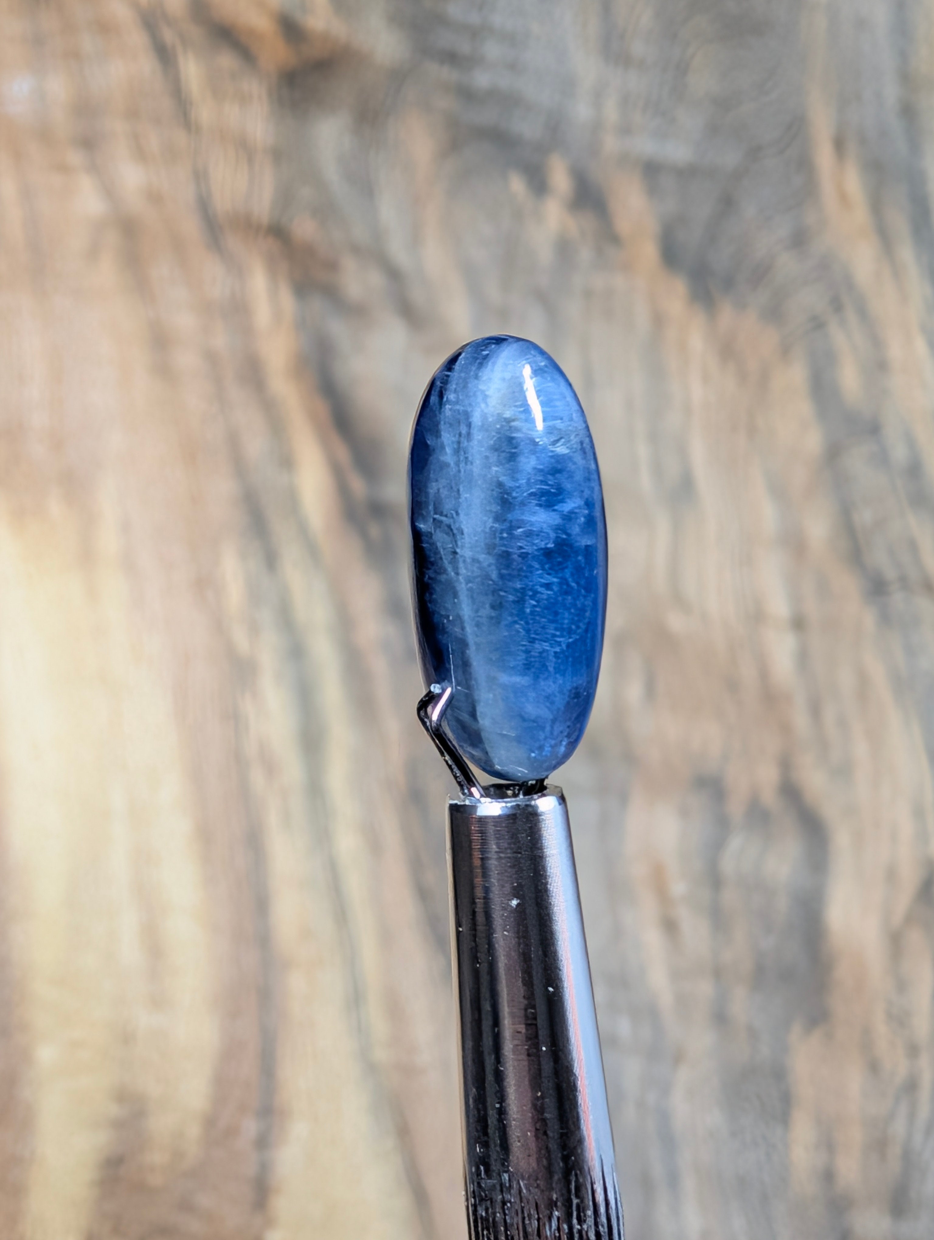 Kyanite Calibrated Cabochon | Deep Blue Flash by Sacred Alchemy Studios