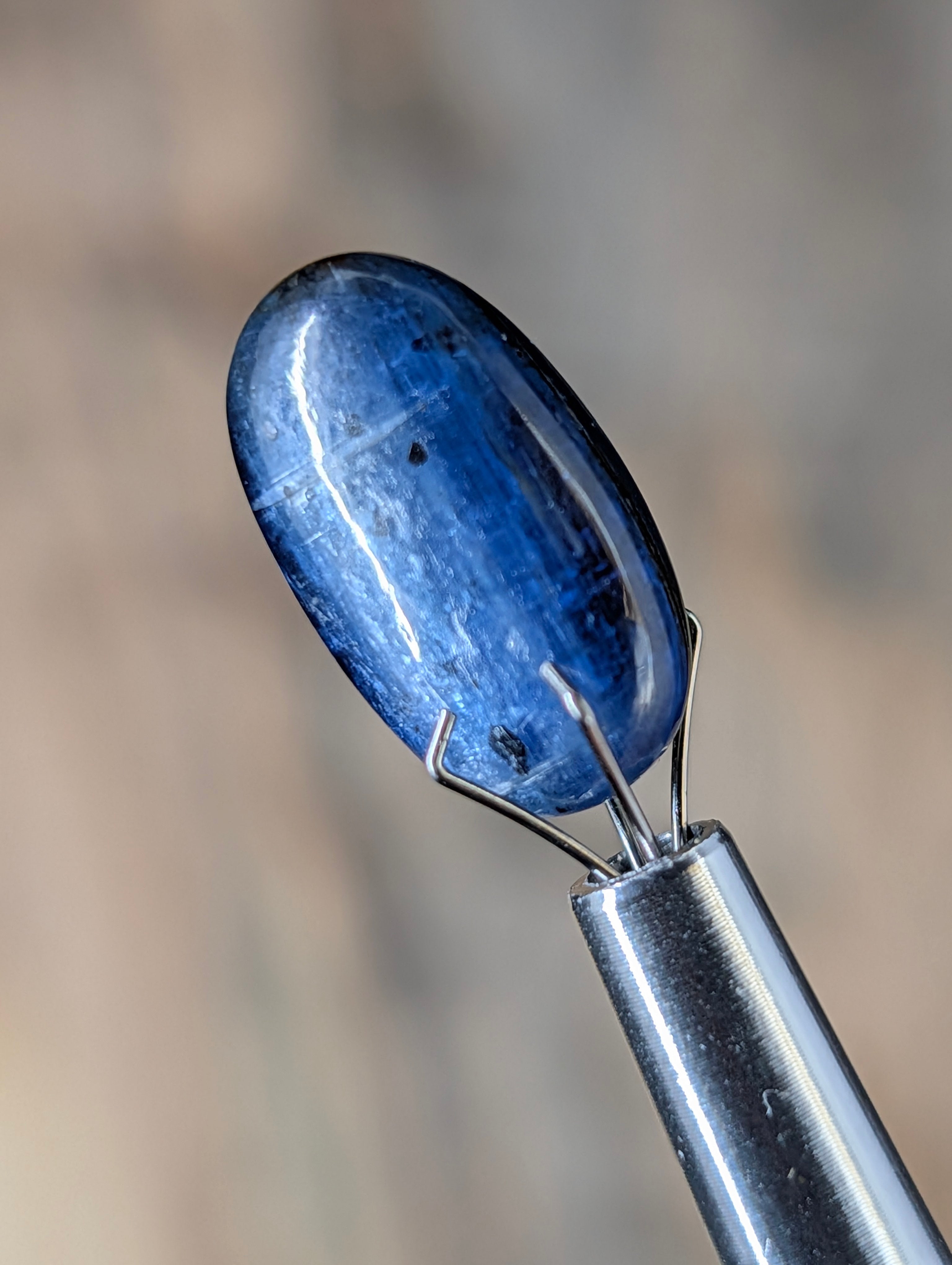 Kyanite Calibrated Cabochon | Deep Blue Flash by Sacred Alchemy Studios