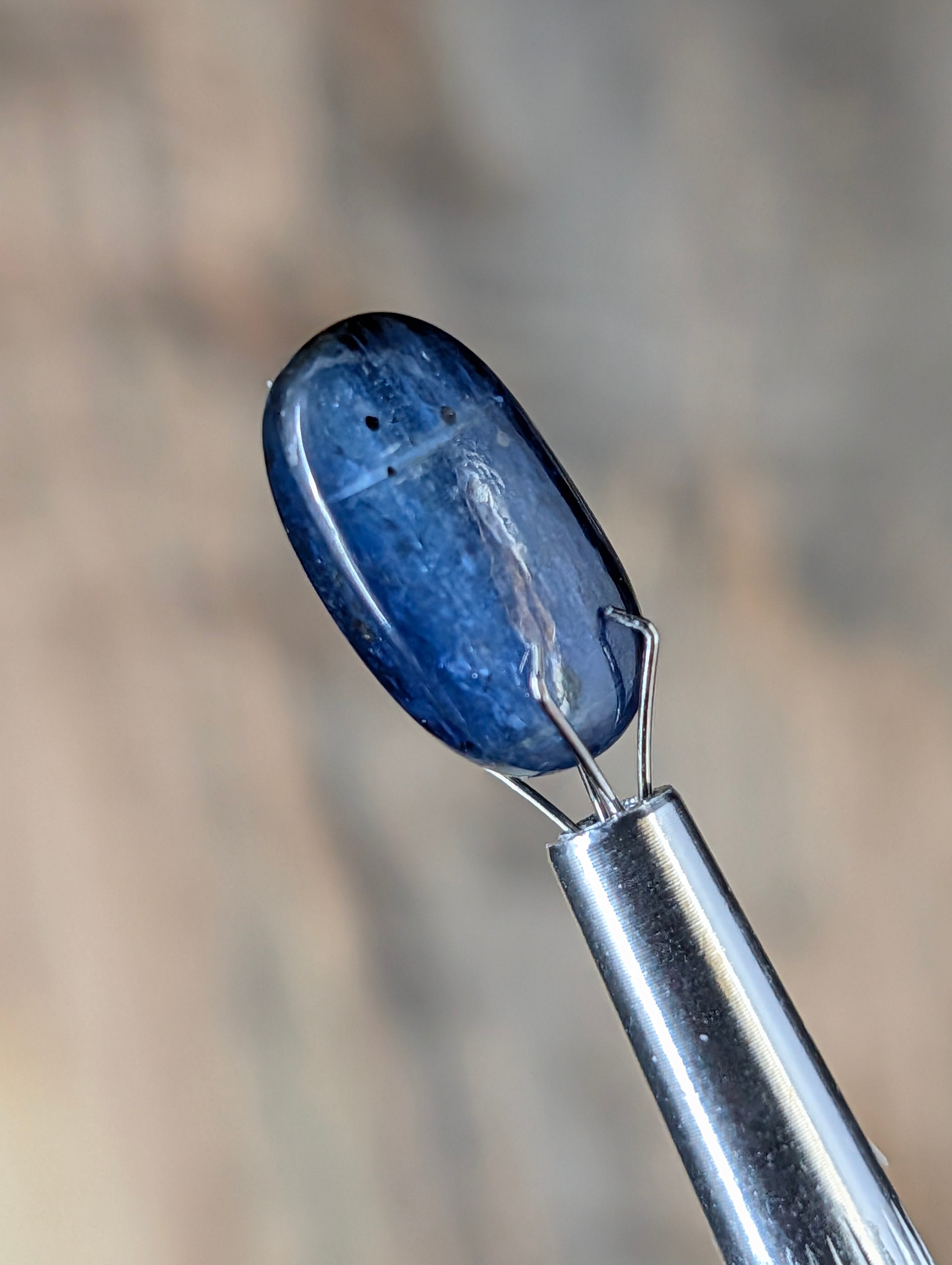 Kyanite Calibrated Cabochon | Deep Blue Flash by Sacred Alchemy Studios