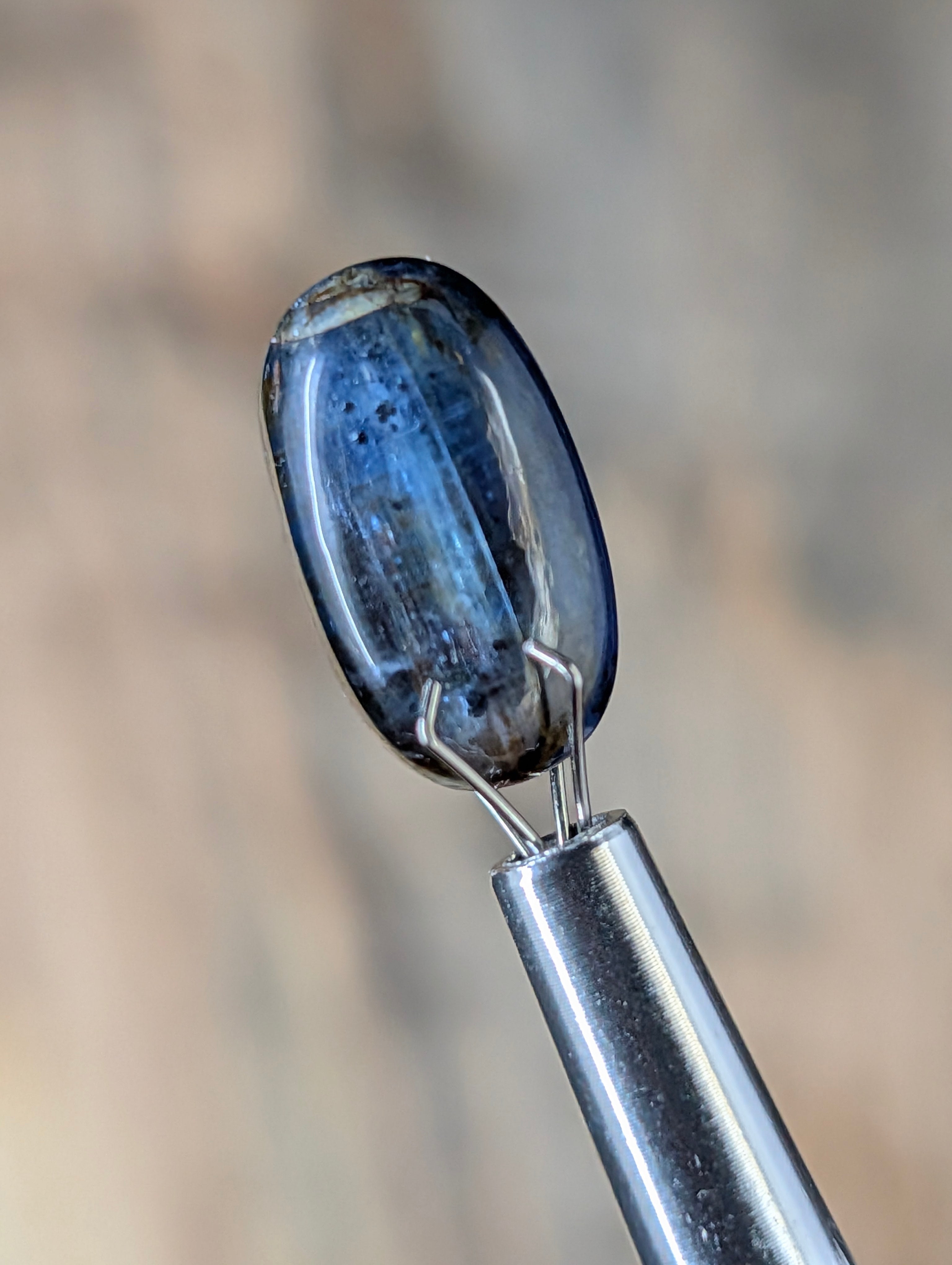 Kyanite Calibrated Cabochon | Deep Blue Flash by Sacred Alchemy Studios