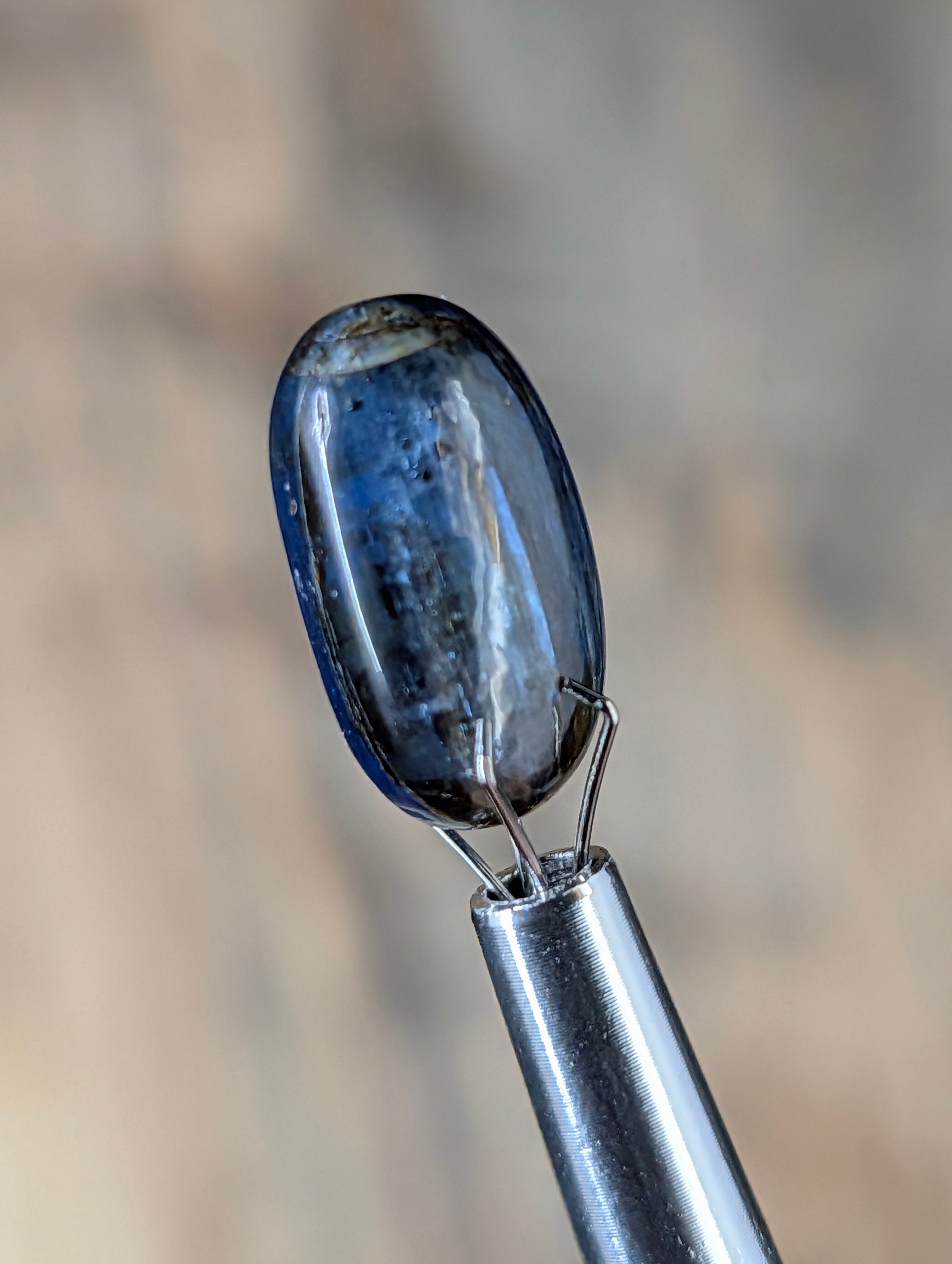 Kyanite Calibrated Cabochon | Deep Blue Flash by Sacred Alchemy Studios