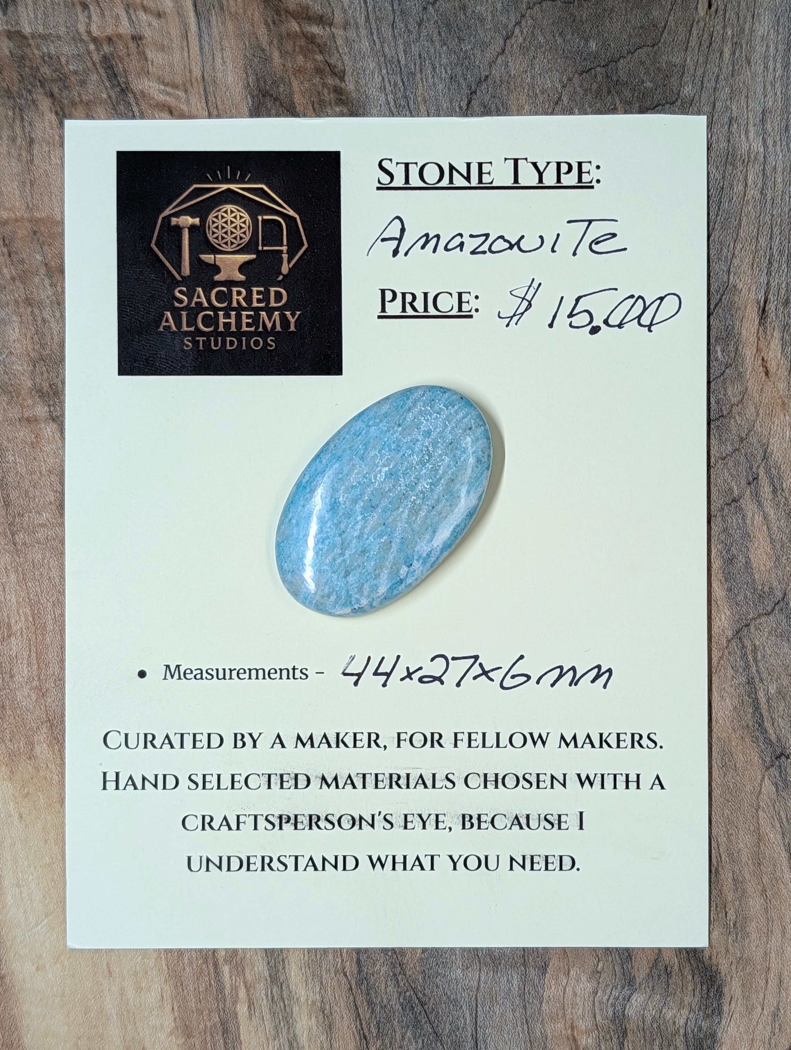 Amazonite Cabochon - Colorado by Sacred Alchemy Studios
