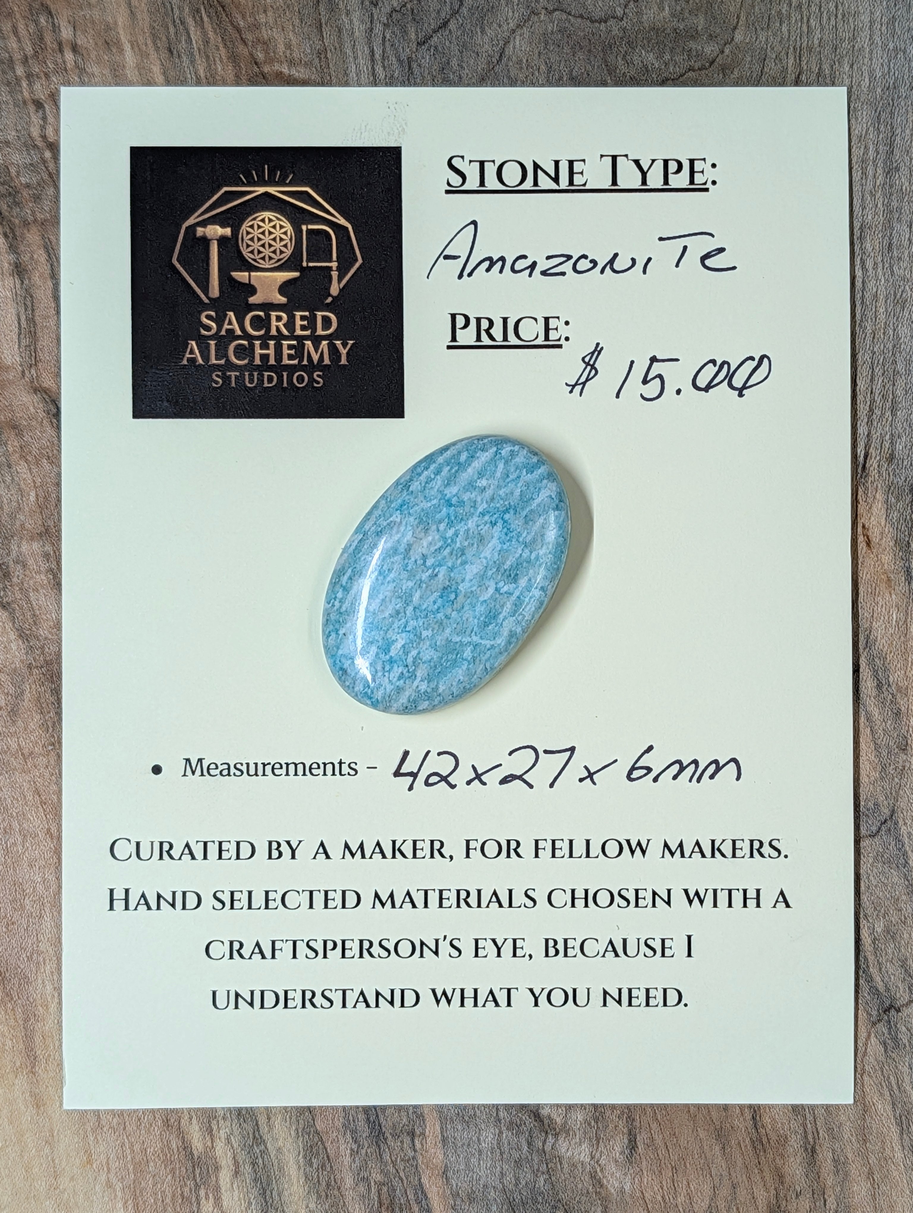 Amazonite Cabochon - Colorado by Sacred Alchemy Studios