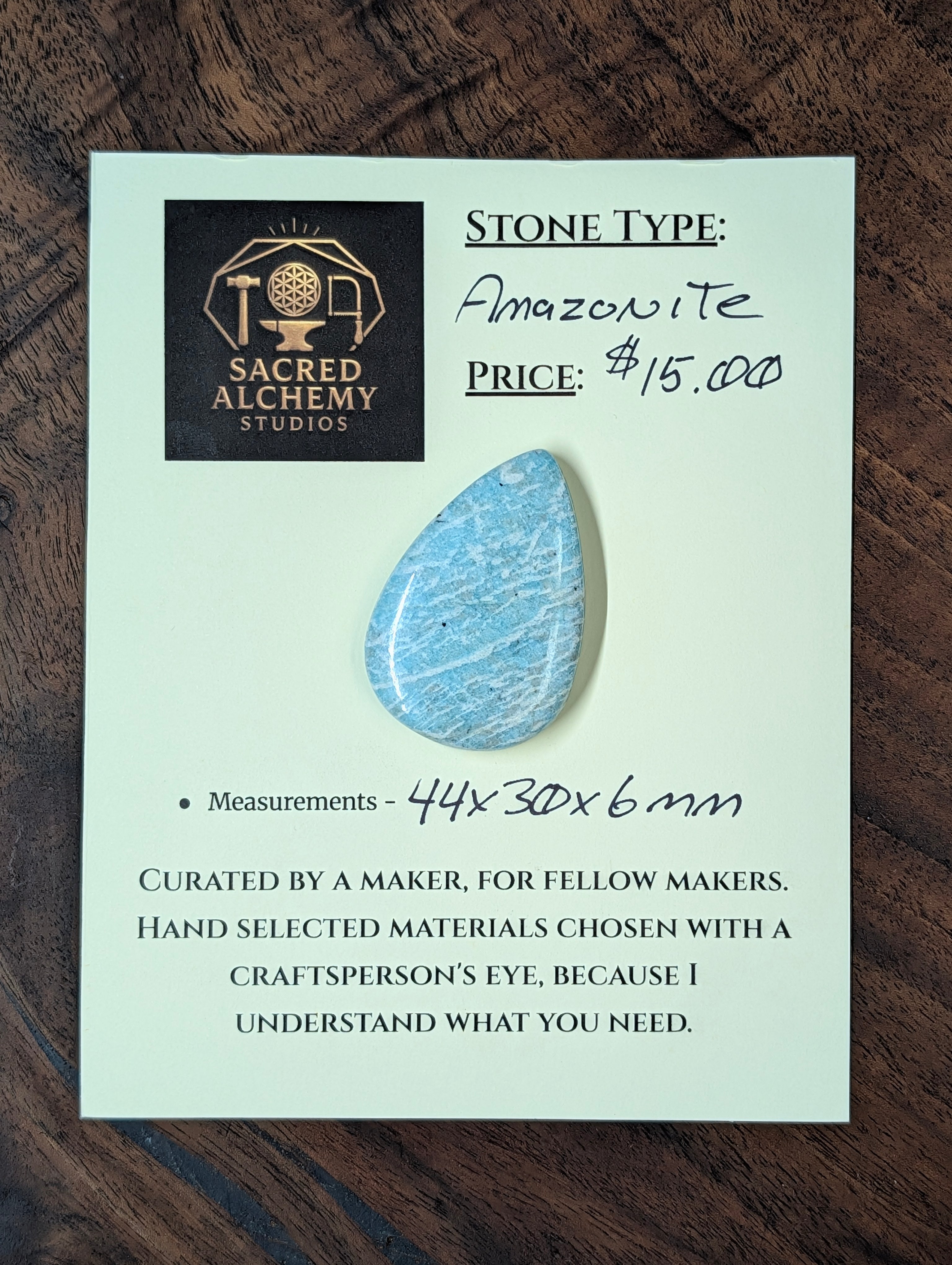Amazonite Cabochon - Colorado by Sacred Alchemy Studios