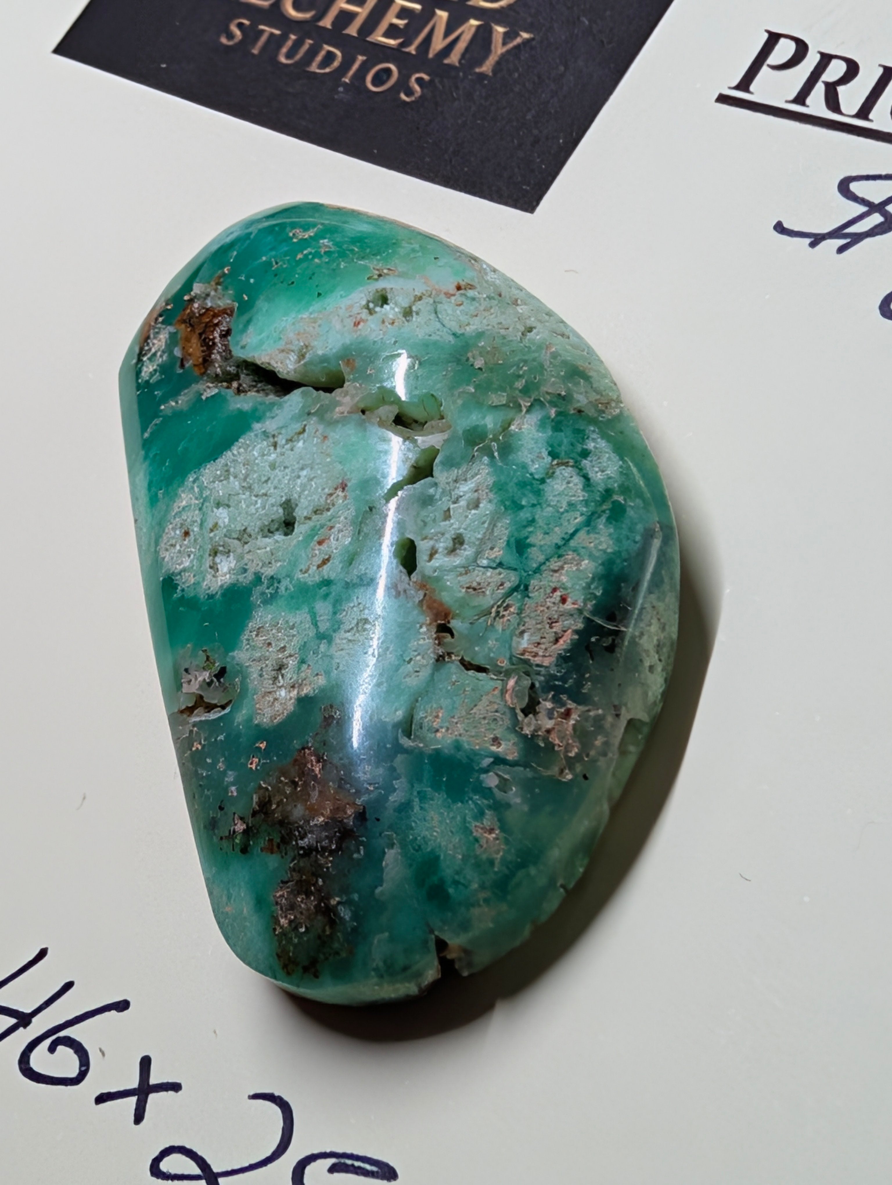 Chrysoprase Cabochon - Tanzania by Sacred Alchemy Studios