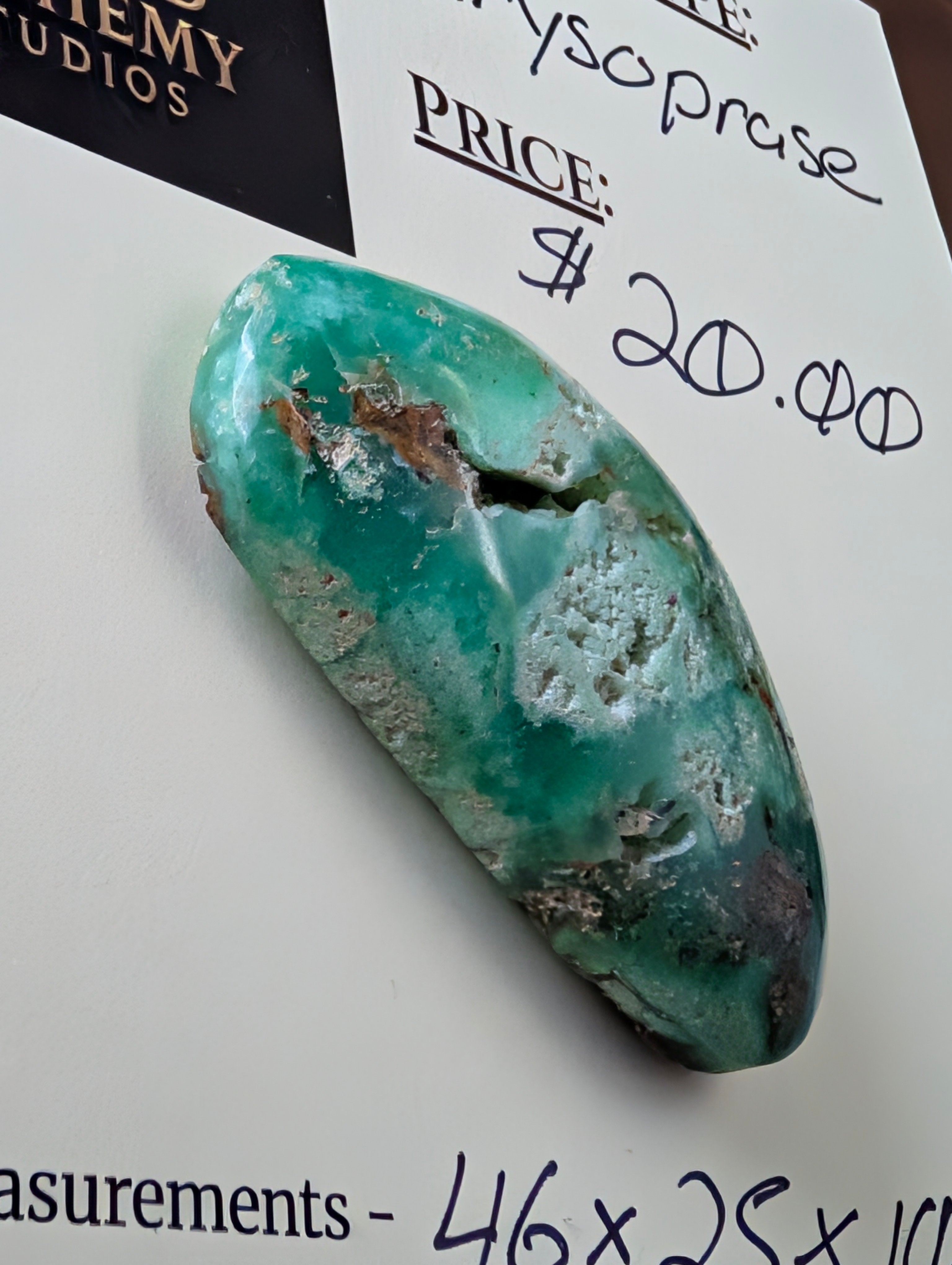 Chrysoprase Cabochon - Tanzania by Sacred Alchemy Studios