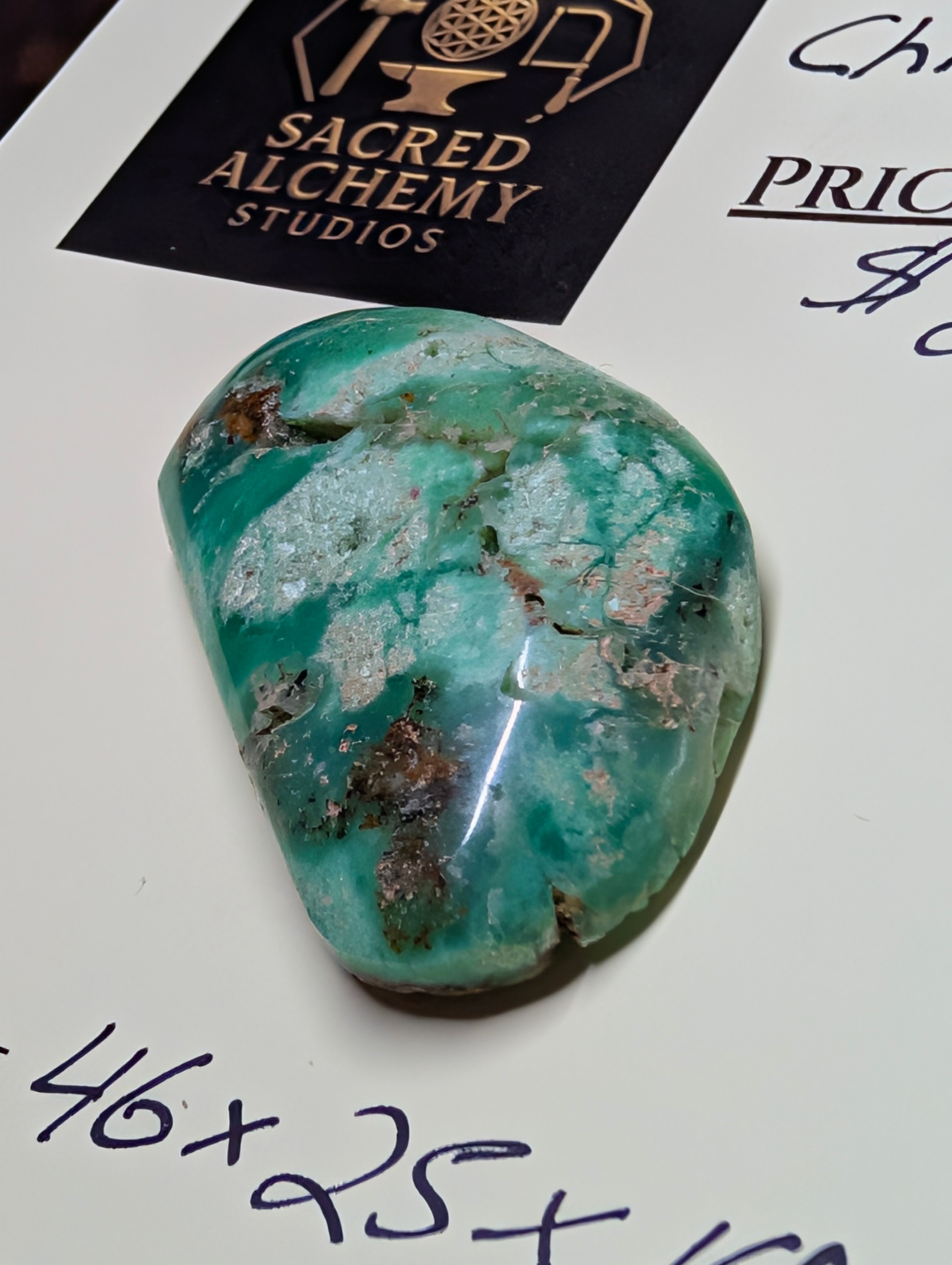 Chrysoprase Cabochon - Tanzania by Sacred Alchemy Studios