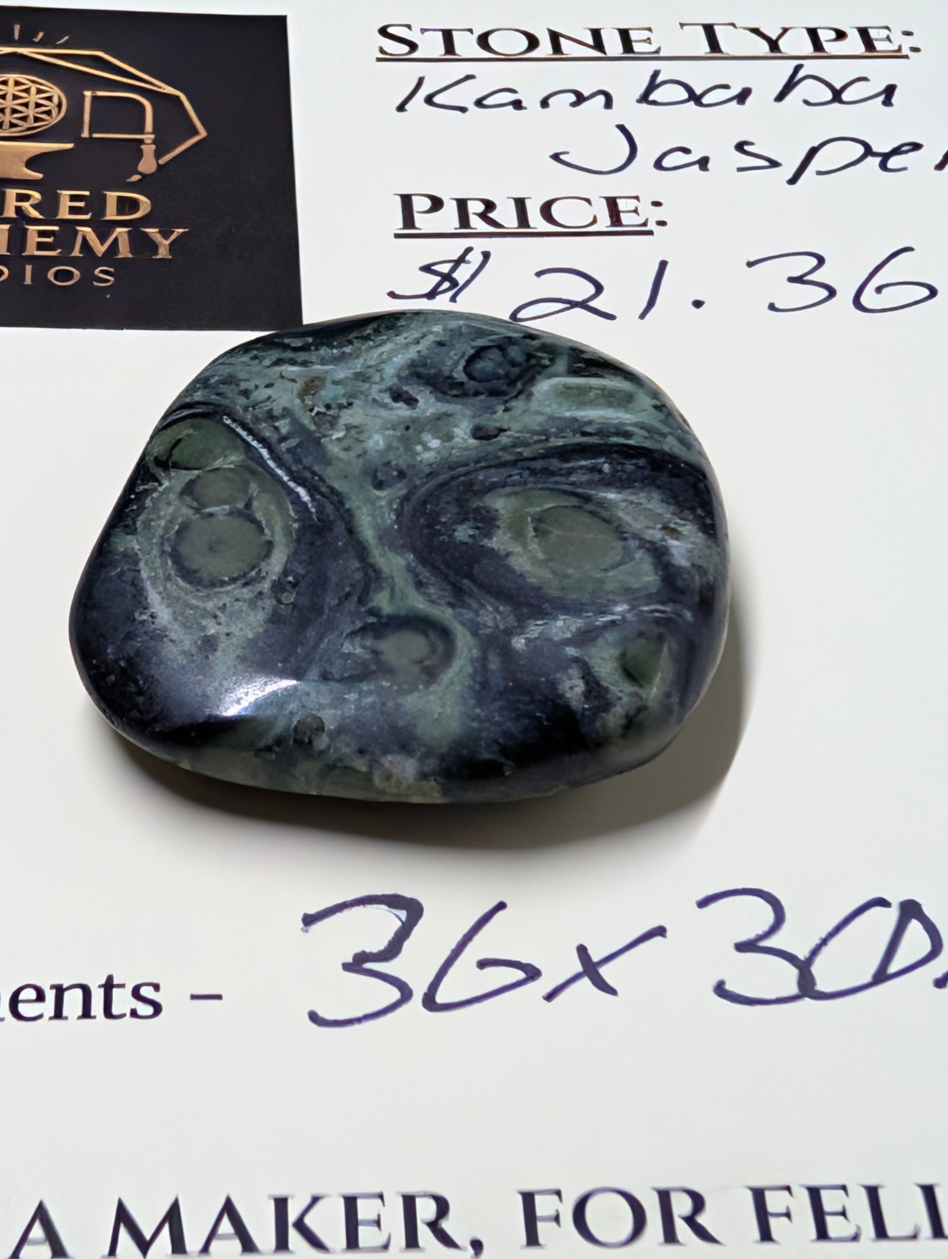 Kambaba Jasper | Polished Oval Cabochon for Wire Wrapping by Sacred Alchemy Studios