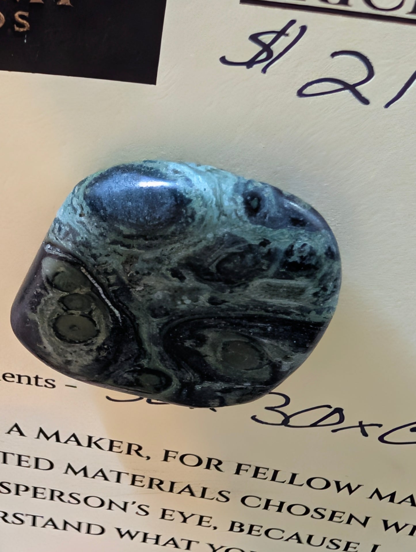 Kambaba Jasper | Polished Oval Cabochon for Wire Wrapping