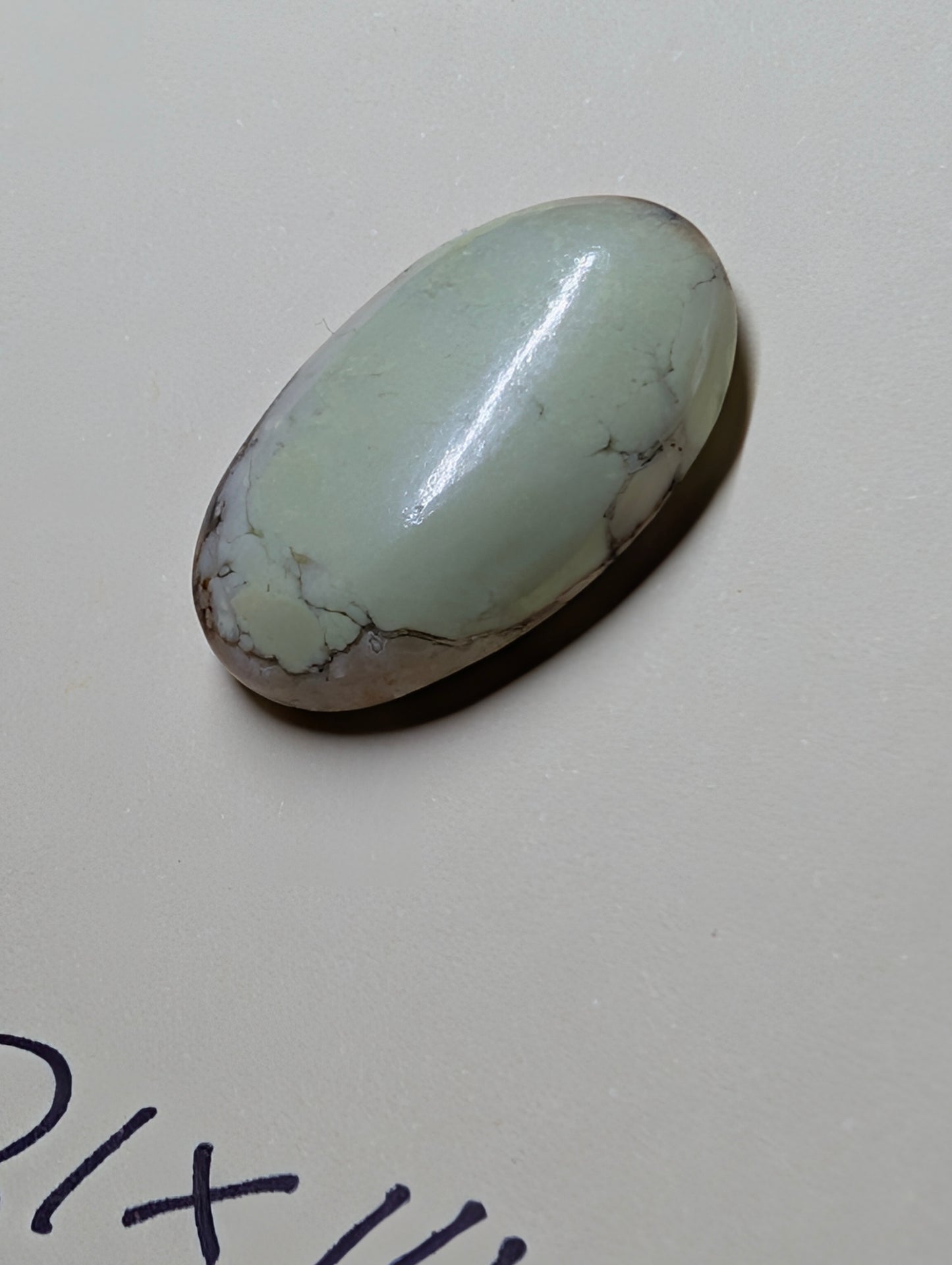 Lemon Chrysoprase Cabochon - Material from Western Australia, Eastern Goldfields