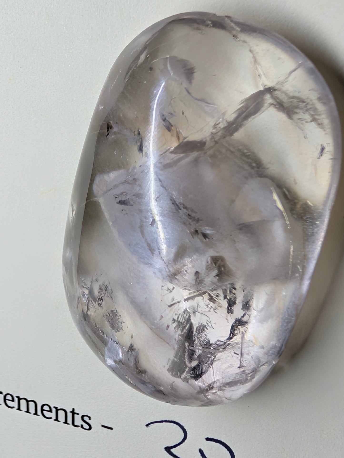 Amethyst & Powellite Inclusion - UV Reactive Yellow Cabochon.